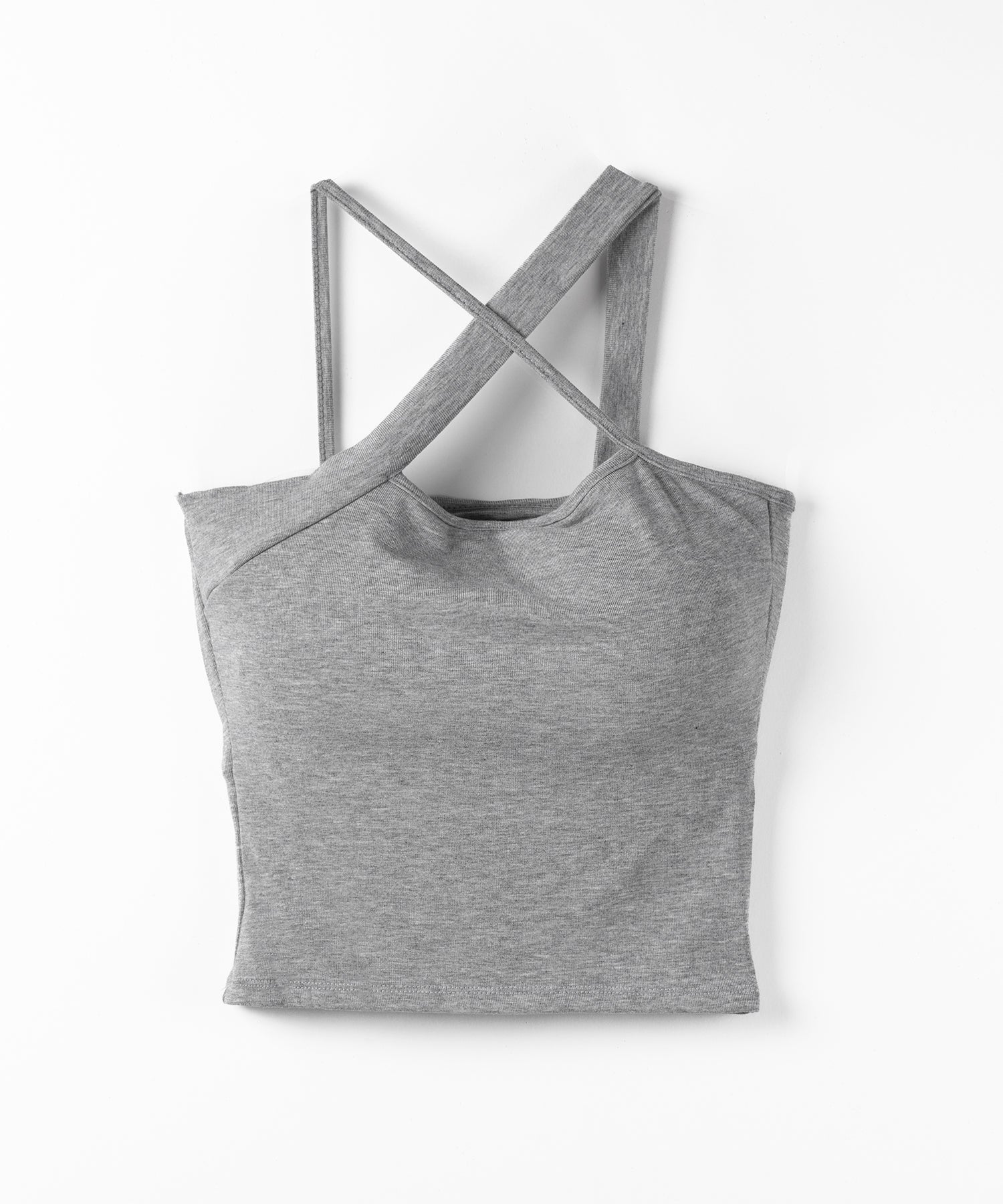 【 3color / カップ付 】クロスネックカットアウトキャミソール / cross neck cutout camisole