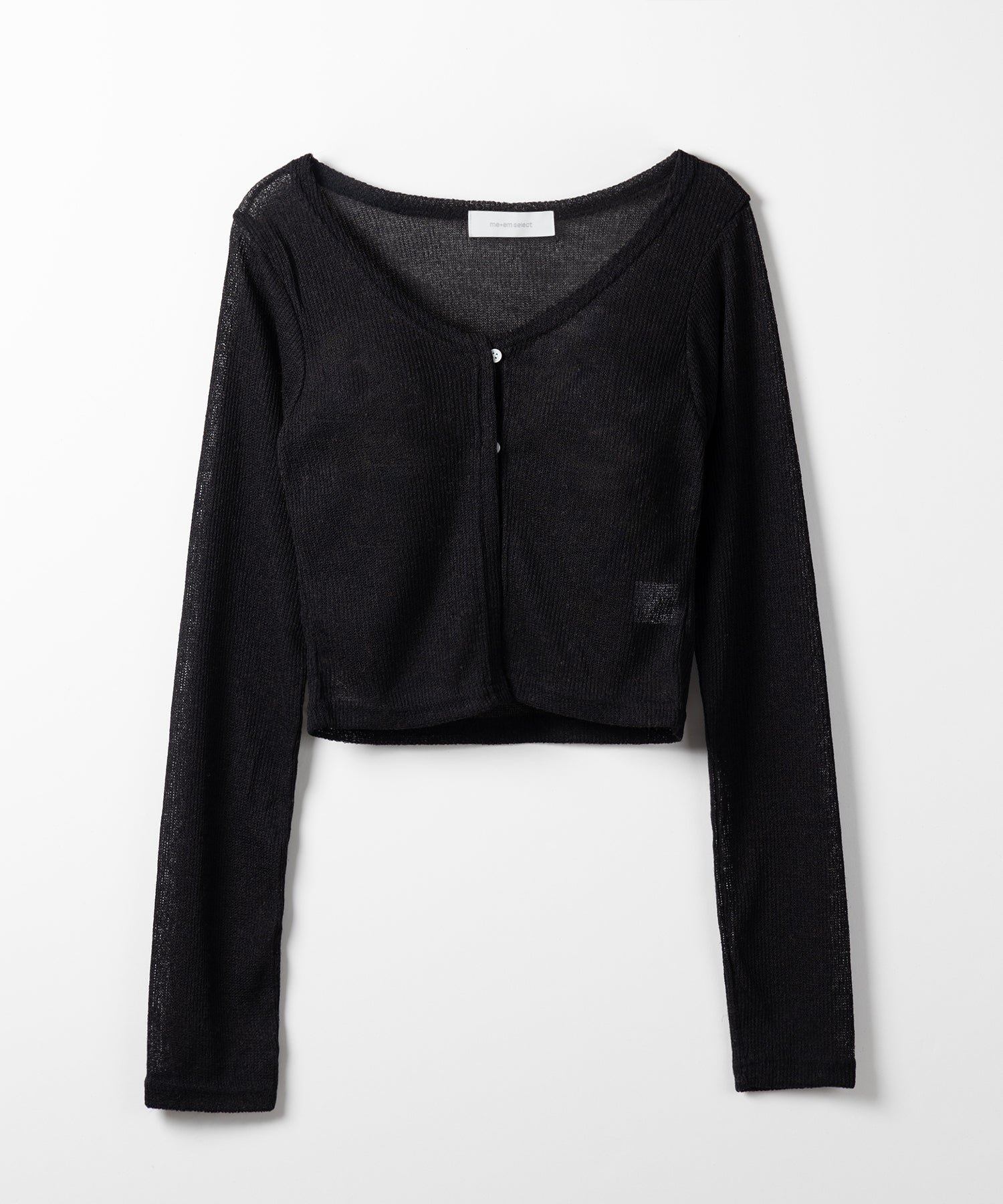 フロントボタンシアーショートカーディガン / front botton sheer short cardigan