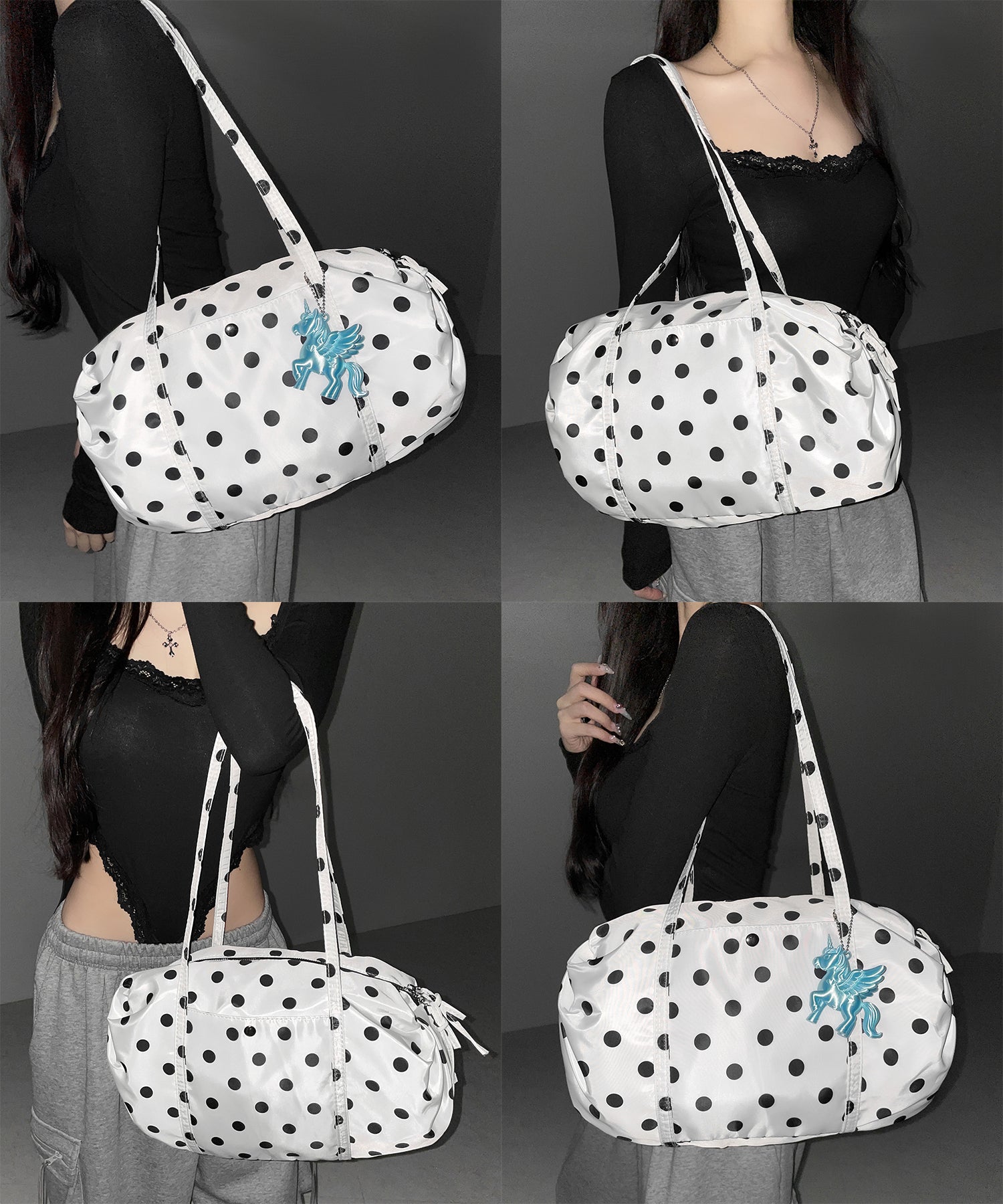 ドットミニボストンショルダーバッグ / Dot mini boston shoulder bag