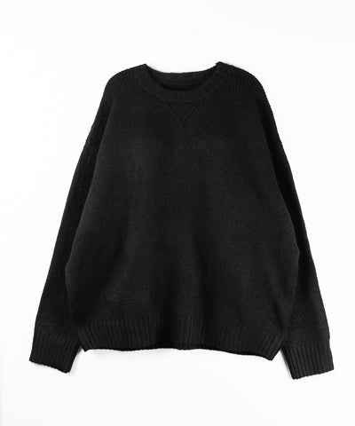 【 ニットセットアップ 】フラッフィーオーバーサイズニット + ニットショートパンツ SET / fluffy over size knit + knit short pants SET