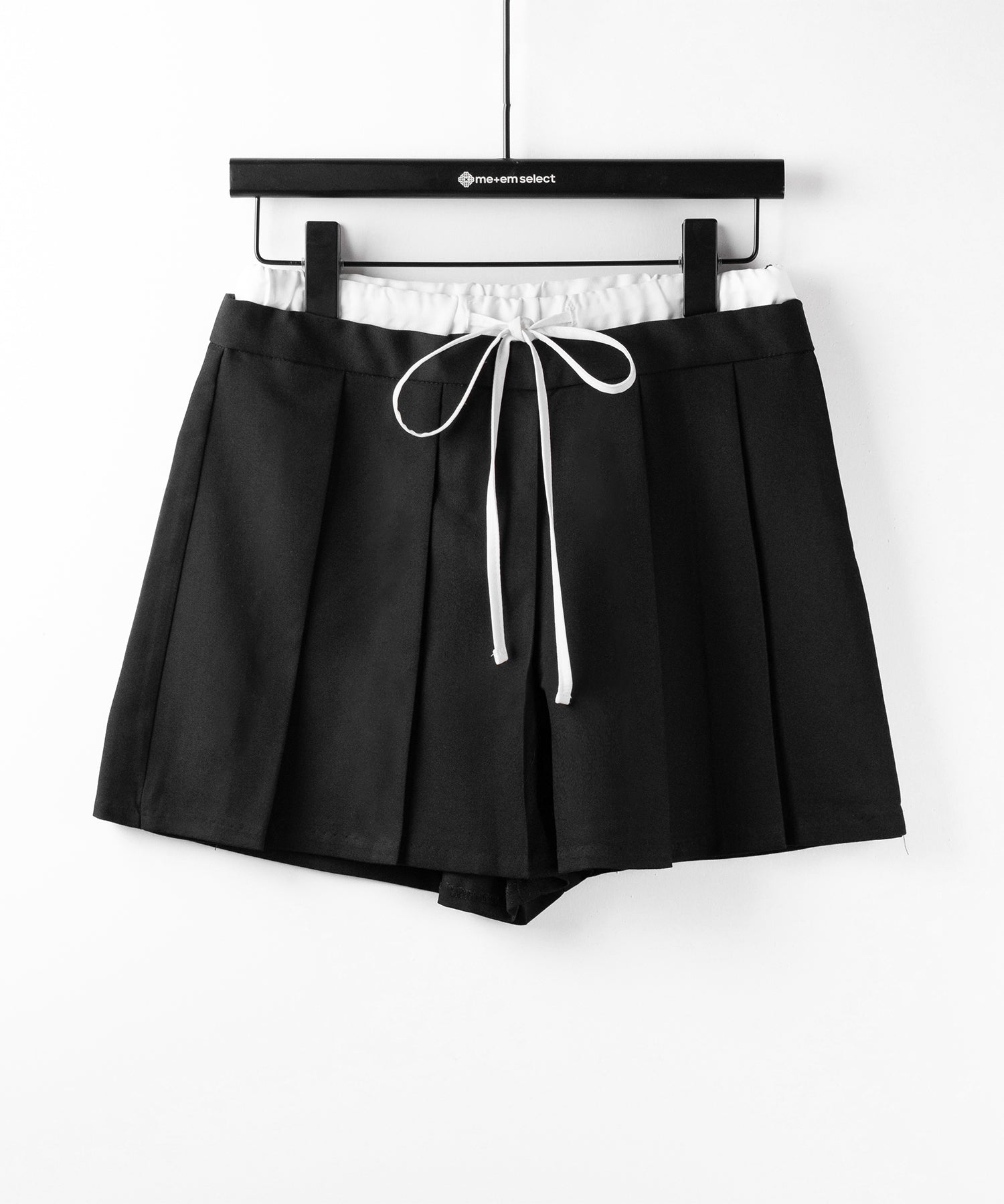 【 2color 】レイヤードプリーツミニスカパン / layered pleated mini skirt pants