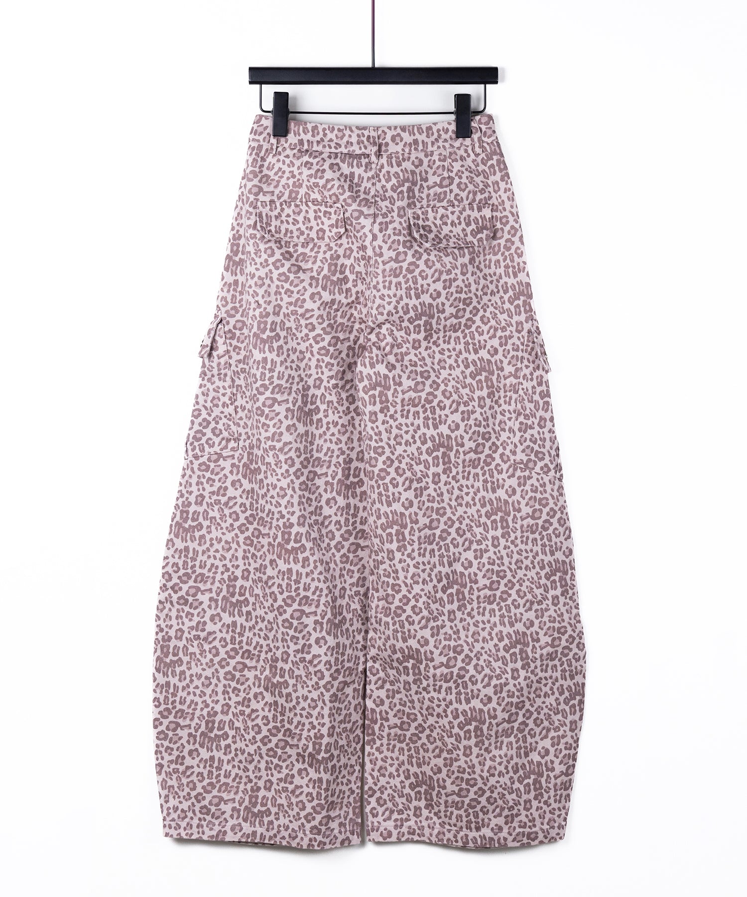 ヴィンテージライクピンクレオパードバレルカーゴパンツ / vintage like pink leopard barrel cargo pants