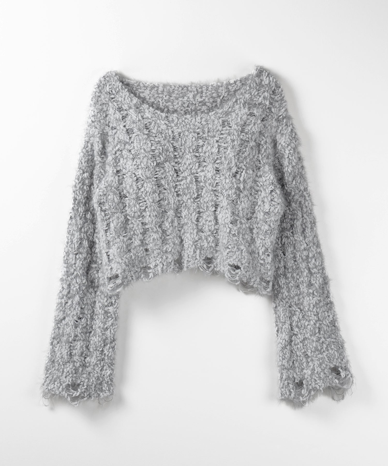 マシュマロダメージショートニット / marshmallow damage short knit
