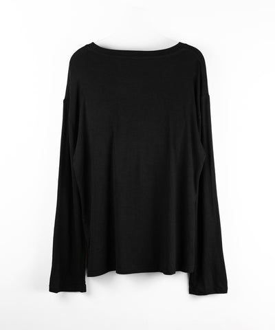 【 ワンショルにできる2way 】クロスロゴプリントワンショルルーズシアーTシャツ / 2WAY cross logo print one shoulder loose sheer T-shirt