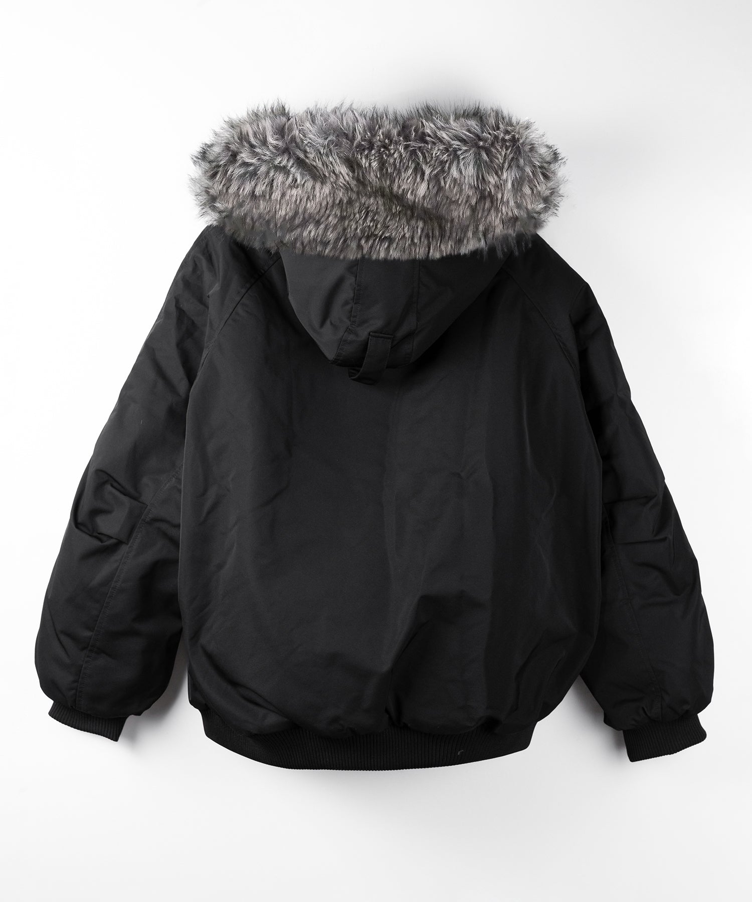 フェイクファーフーディビッグダウンジャケット / fake fur hoodie big down jacket