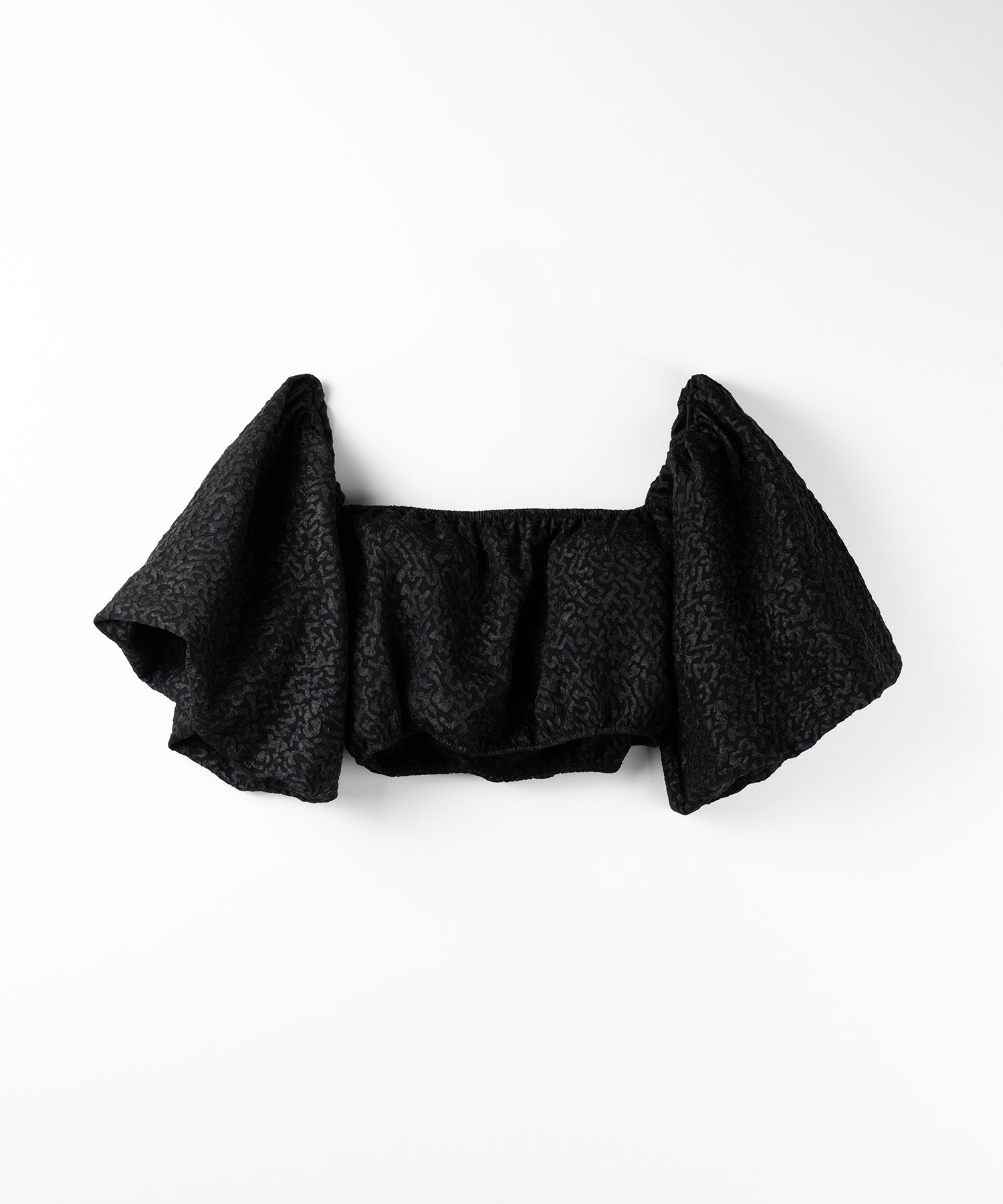 【 2color 】オフショルダーボリュームパフショートブラウス / off shoulder volume puff short blouse