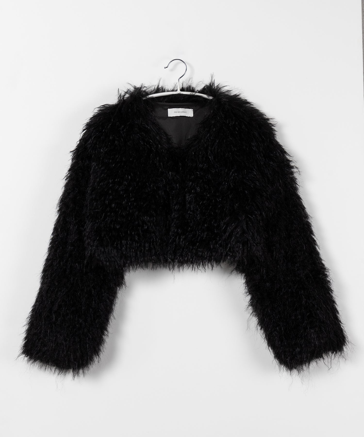 【 5color 】シャギーファーノーカラーボリュームショートコート/ shaggy fur nocollar volume short coat
