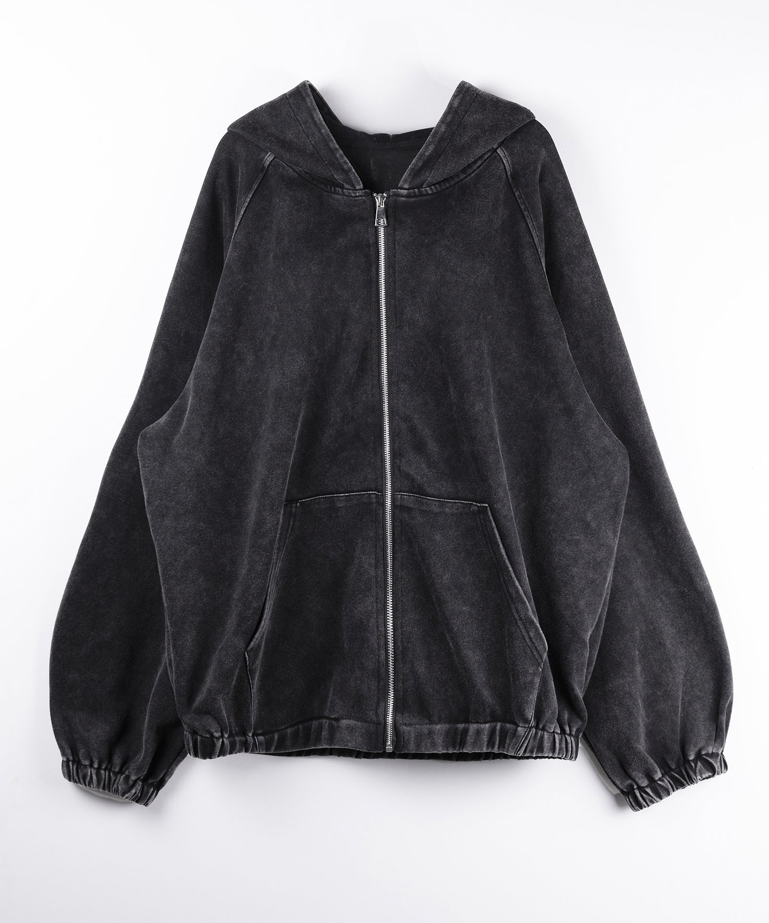 ピグメントヴィンテージ加工ジップアップパーカー / Pigment vintage zip-up hoodie