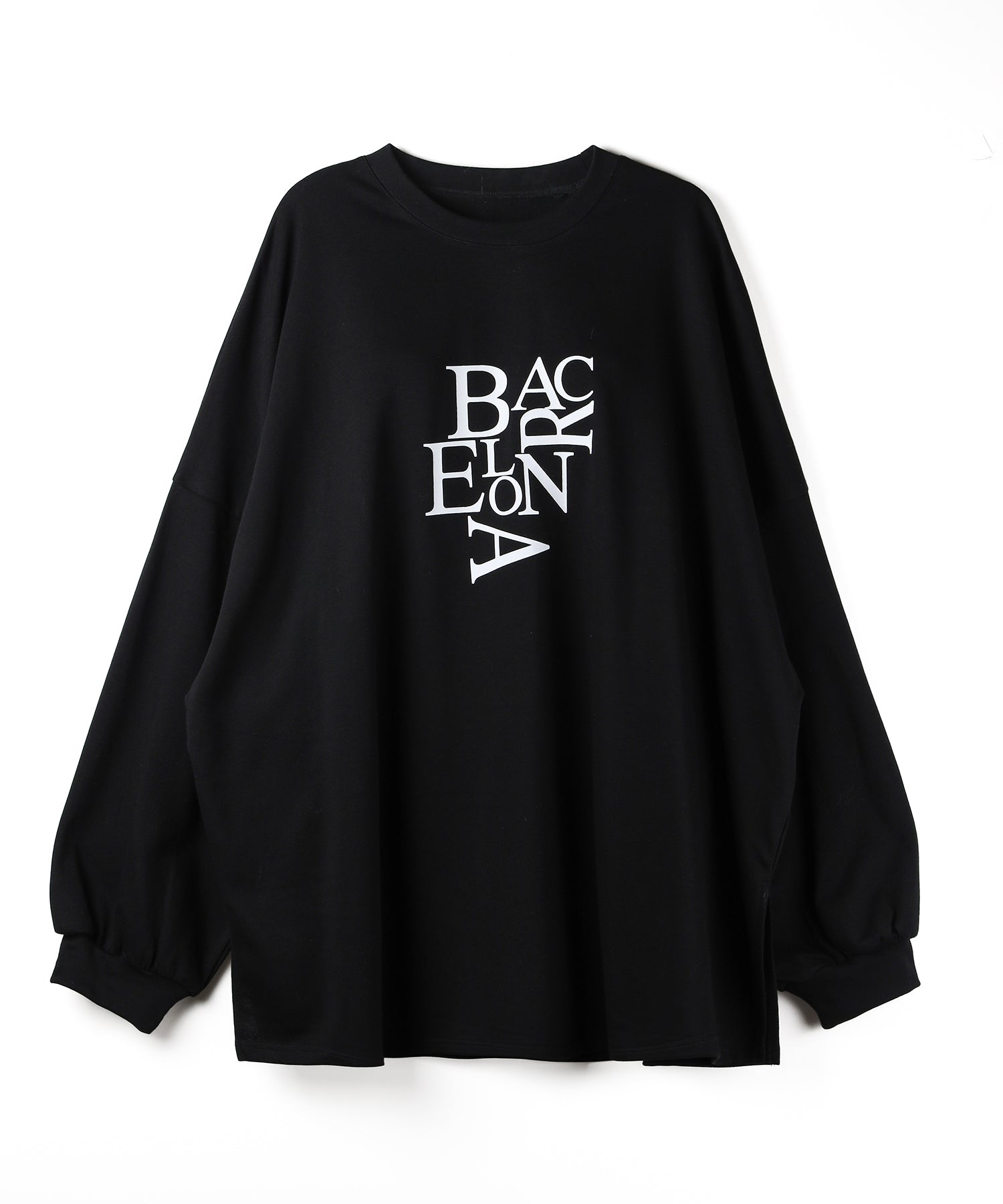 【 2 color 】BACロゴレタリングBIGスウェットロンT / BAC logo lettering big sweat long Tee