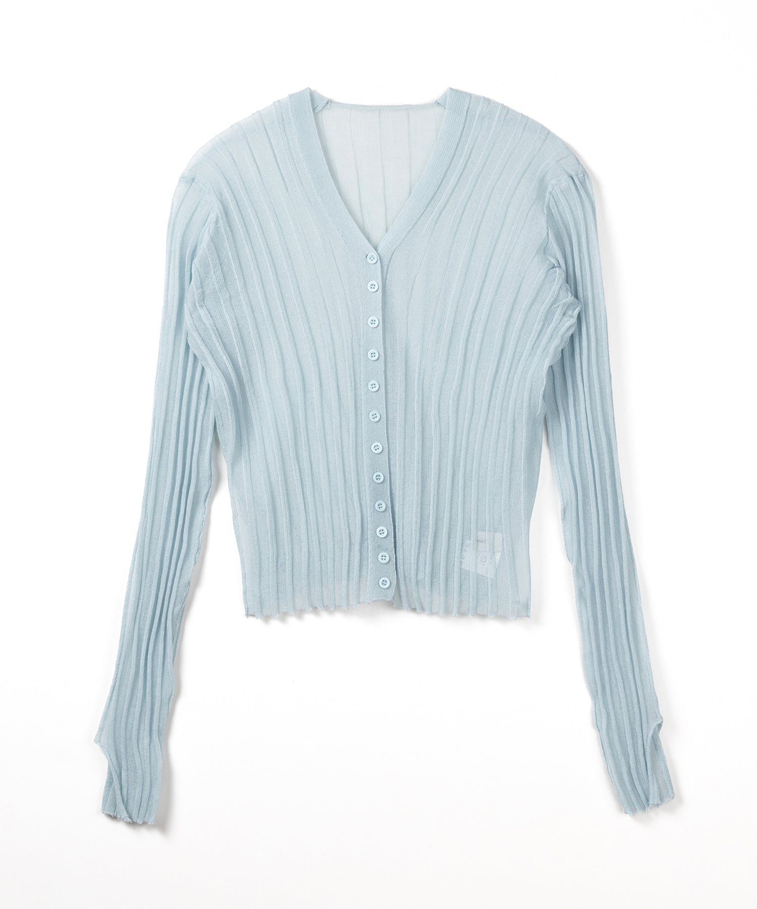 シアーリブニットカーディガン / sheer lib knit cardigan