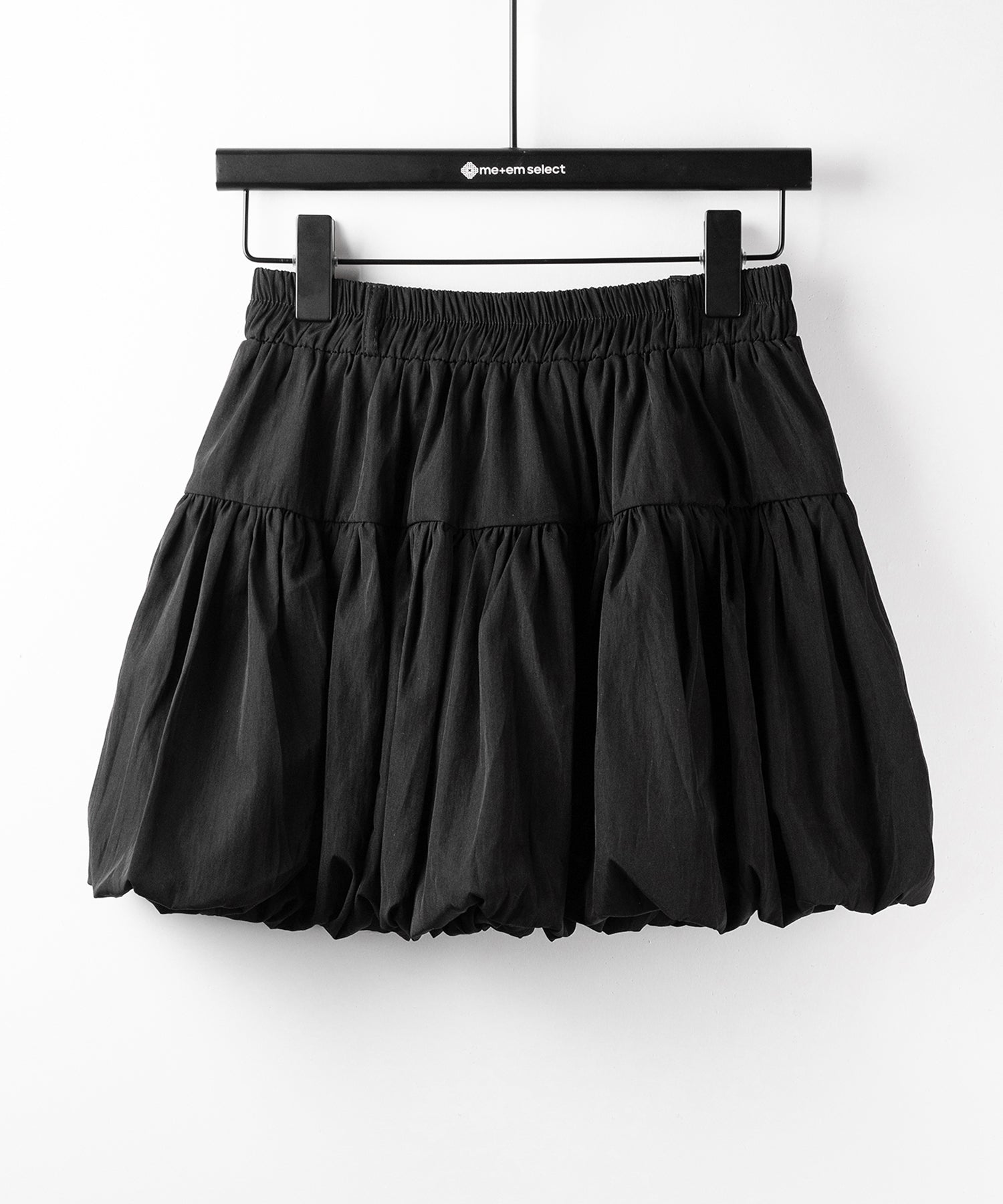 【 2color /インパン裏地付き 】ティアードコットンバルーンミニスカート / tiered cotton balloon mini skirt