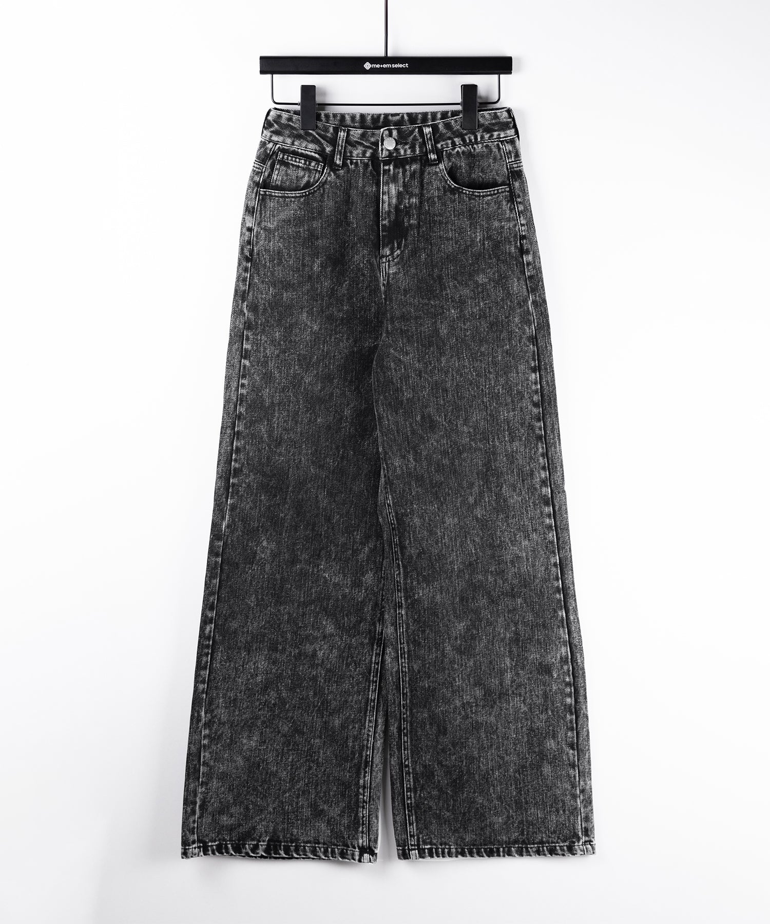 【 セットアップ着用可能 】ヴィンテージケミカルブリーチストレートワイドデニム / vintage chemical bleach straight wide denim