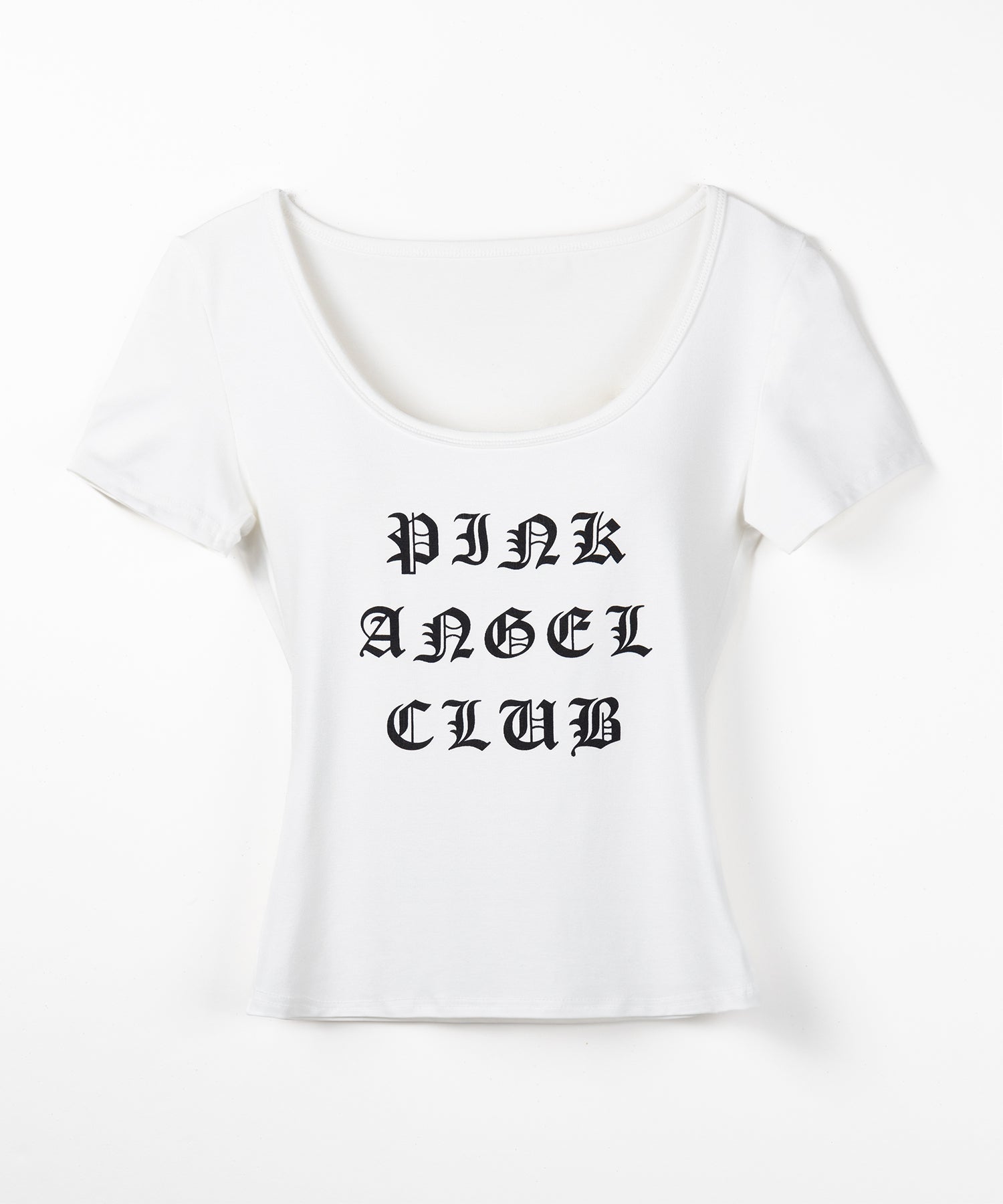 【 PINK ANGEL CLUB 】グランジロゴスリムフィットTシャツ / PINK ANGEL CLUB grunge logo slim fit T-shirts