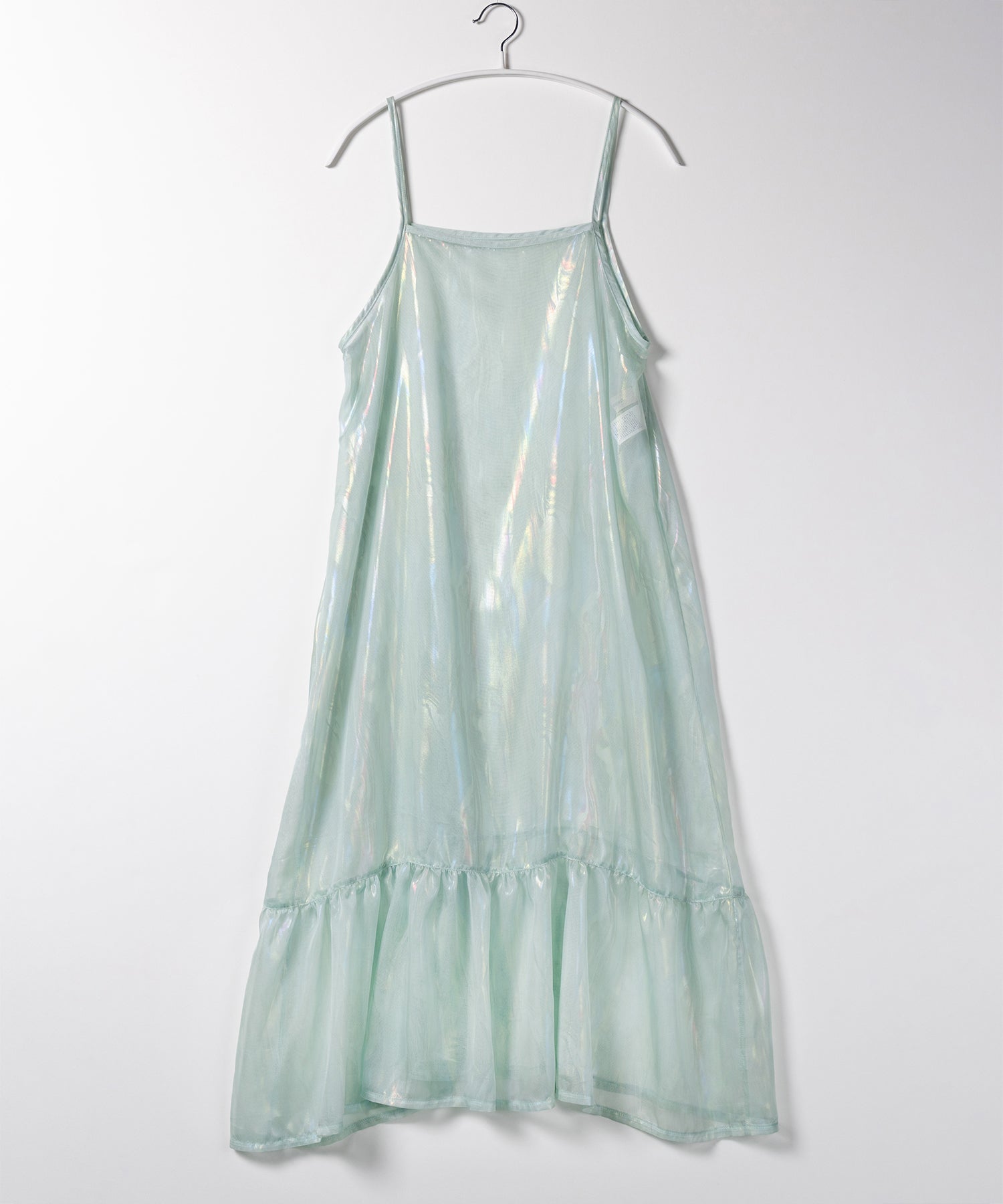 オーロラグロスオーガンジーギャザーフレアキャミワンピース / Aurora gloss organdygather flare cami onepiece