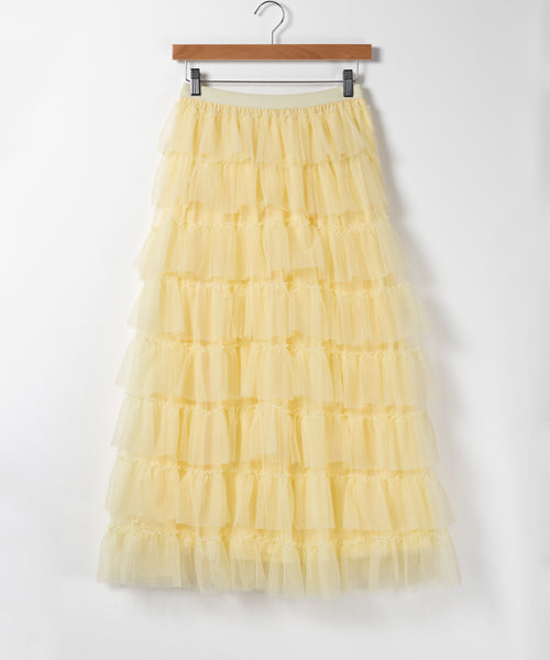 チュールフリルボリュームスカート《 NEWカラー3色追加! 》 Sサイズ仲間入り