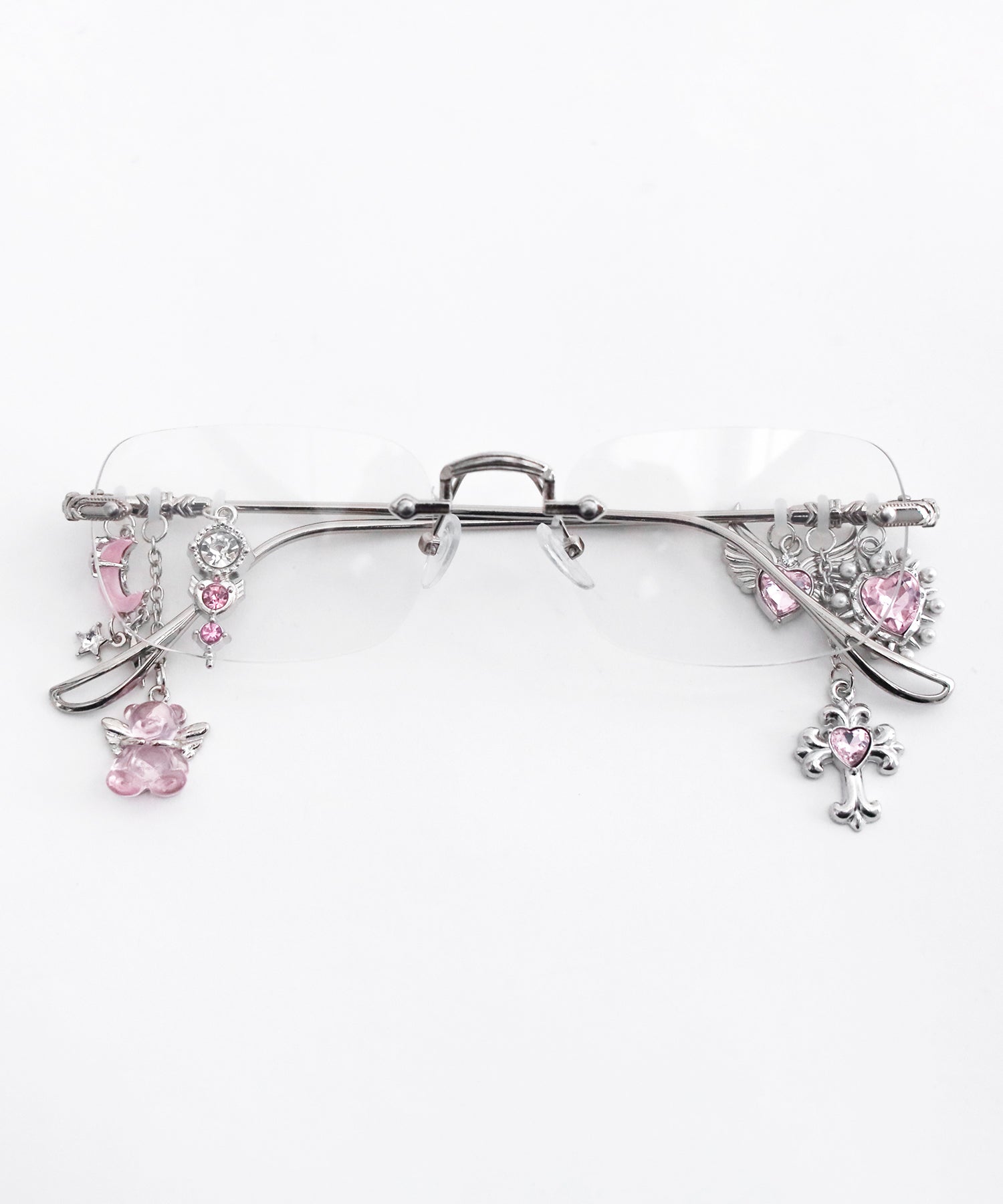 カスタムチャームリムレスメガネ /custom charm rimless glasses