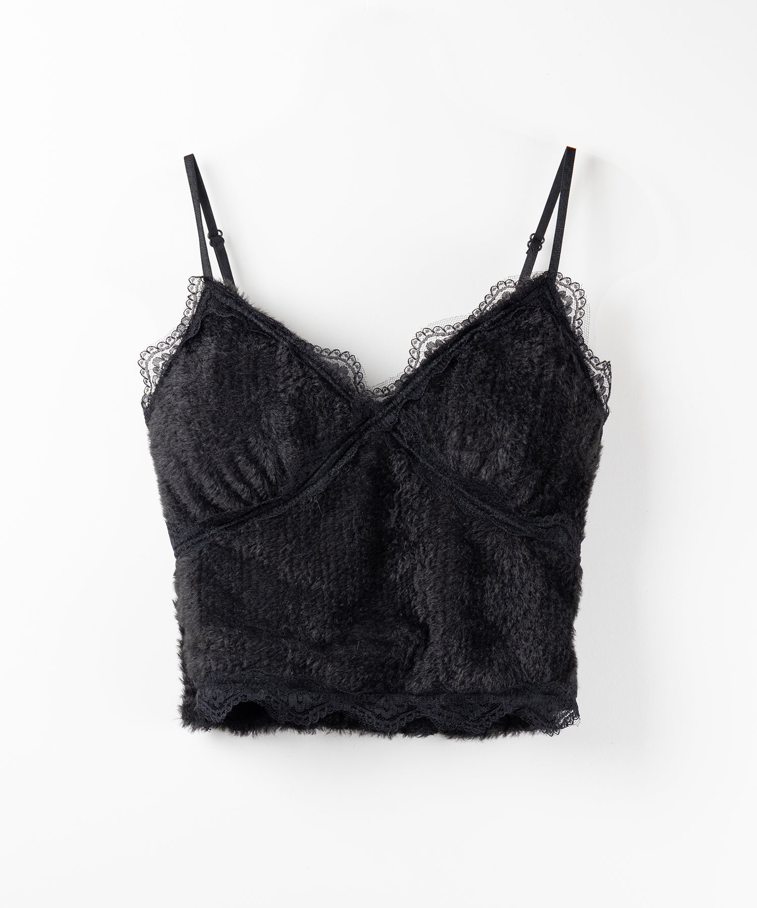 【 カップ付き 】シャギーファーショートビスチェキャミソール / shaggy fur short bustier camisole
