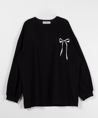 リボンプリントバレエコアビッグTシャツ / ribbon print ballet core big Tee