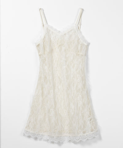 チュールドッキングレースチュニックキャミソール / tulle docking lace tunic camisole