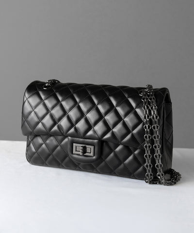 キルティングチェーンスクエアショルダーバッグ / quilting chain square shoulder bag