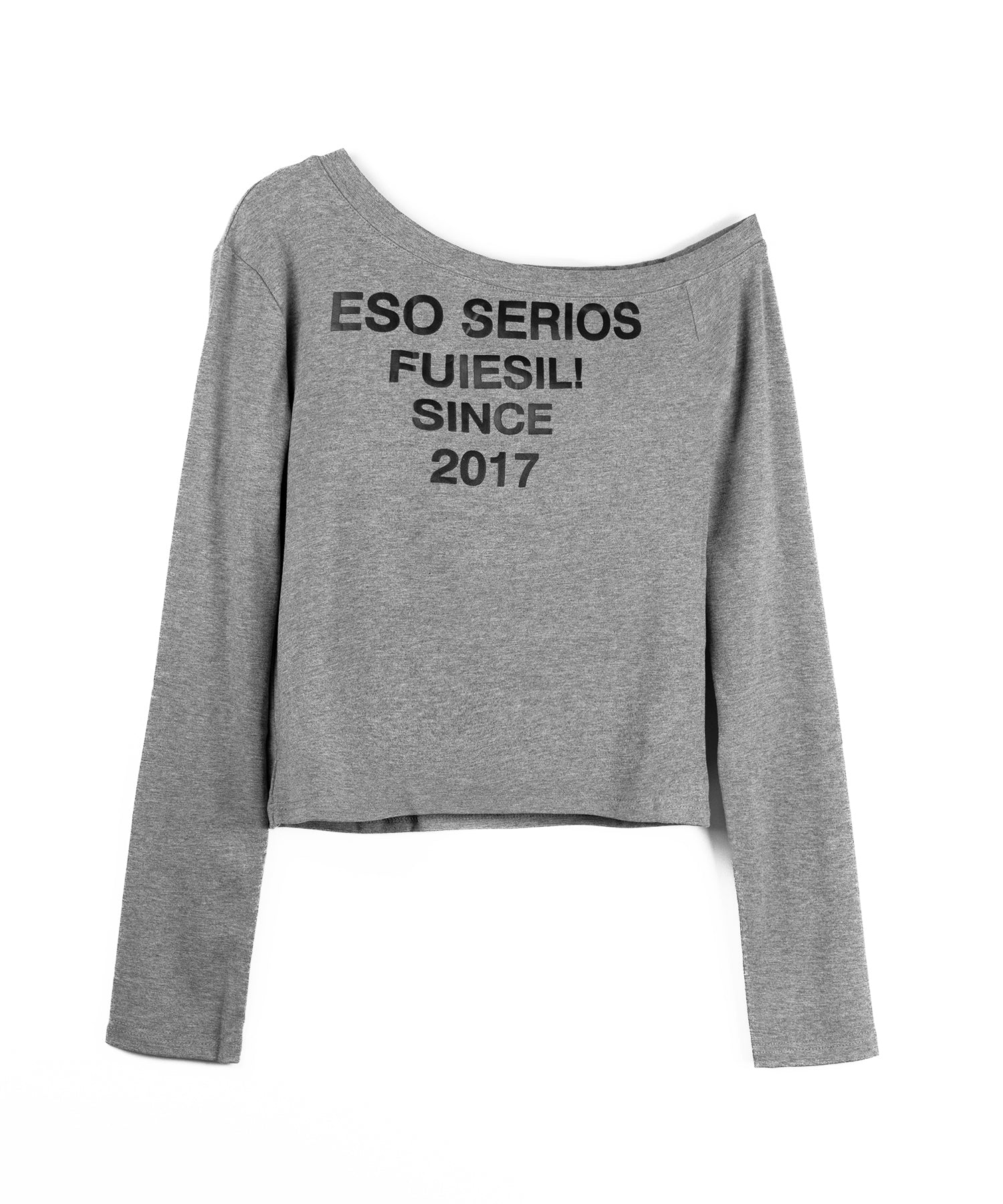 コンパクトロゴワンショルルーズロンT / compact logo one-Shoulder loose long-sleeve T-Shirt