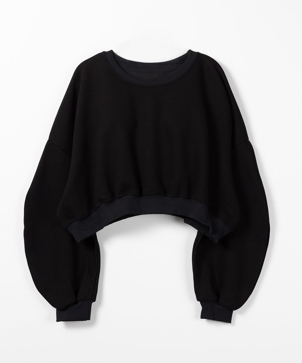 【 3color 】ボリュームスリーブショート丈スウェット
