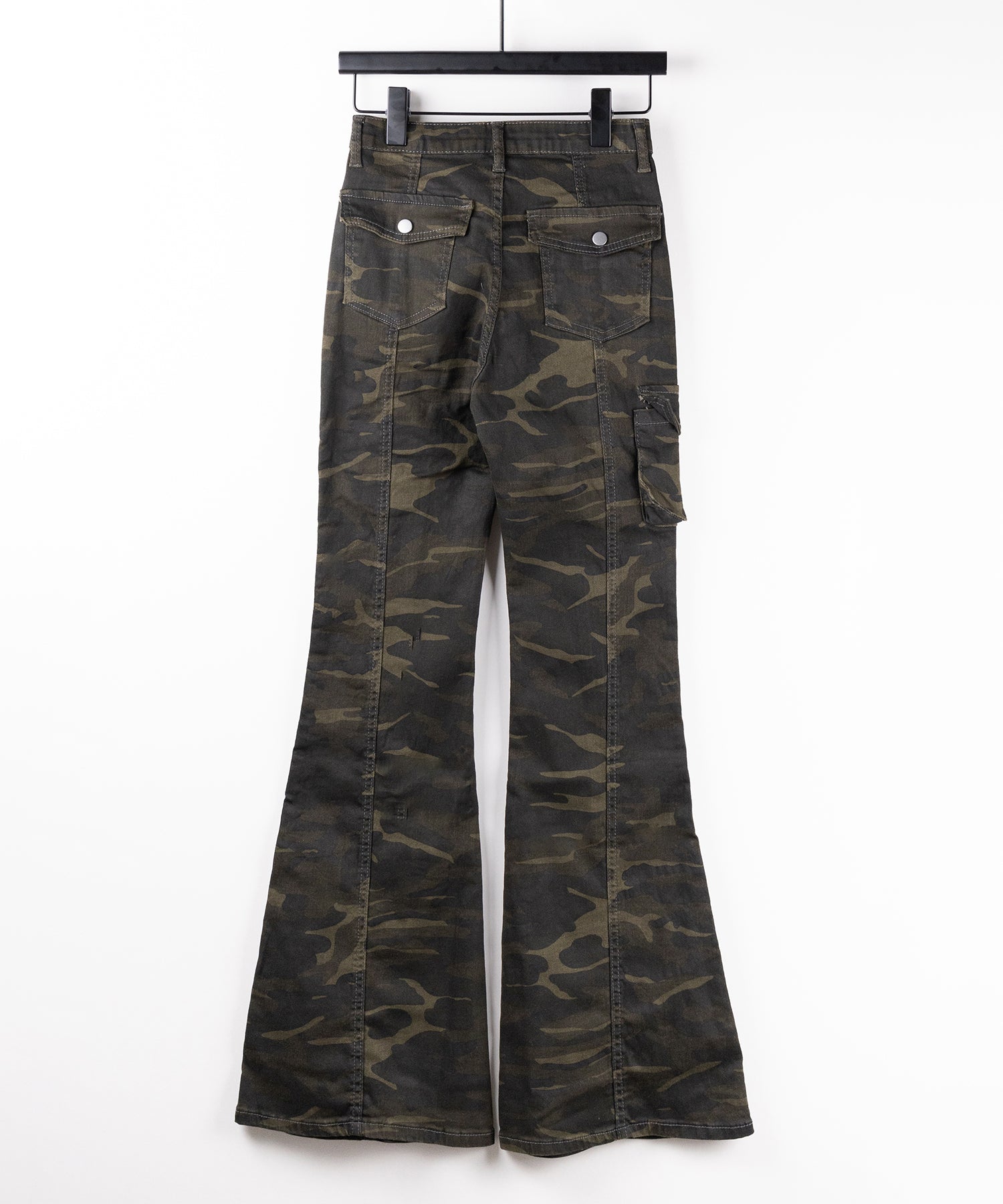 ヴィンテージカモフラストレッチカーゴフレアデニム / vintage camouflage stretch cargo flare denim