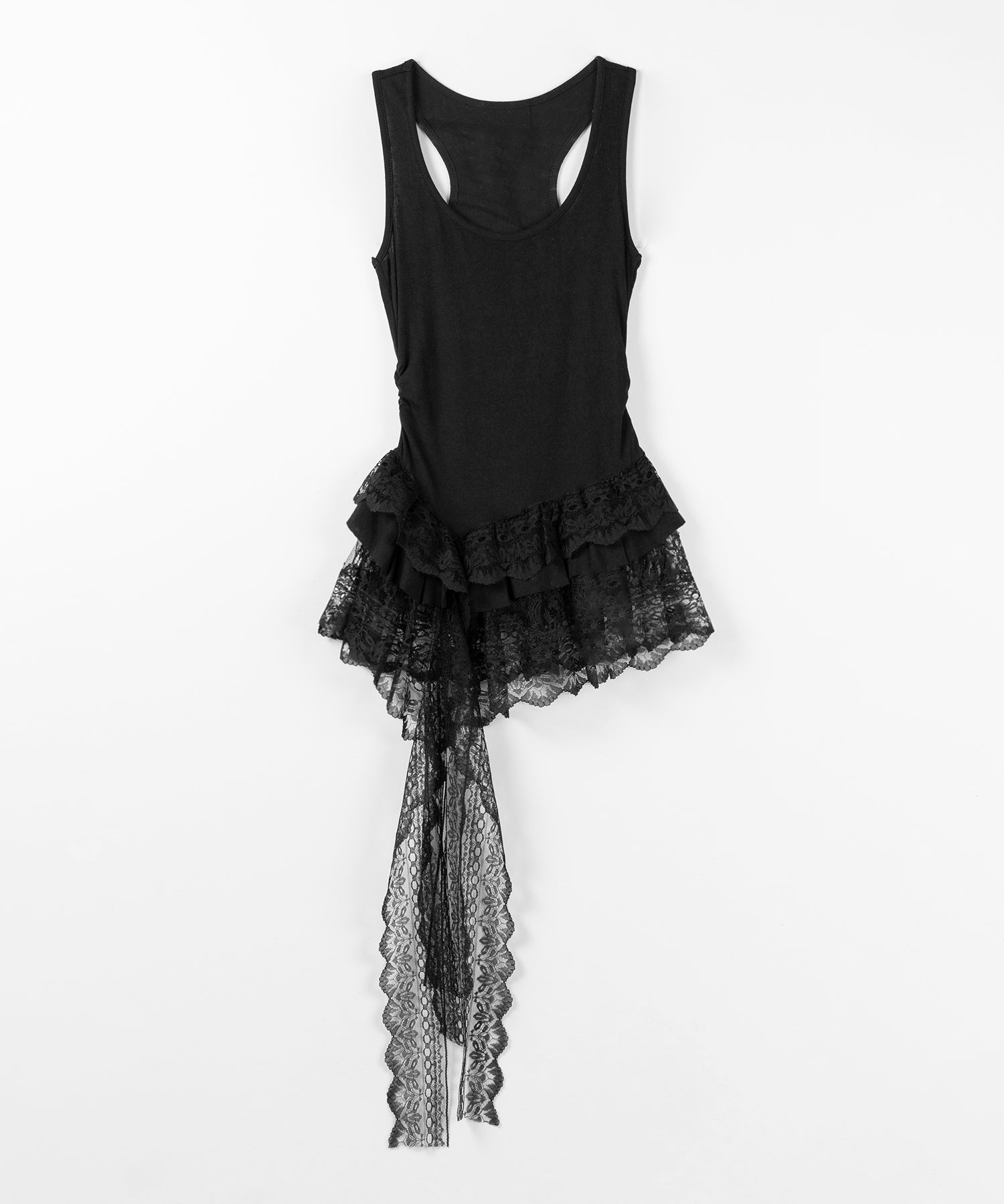 レースフリルアシンメトリータンクトップ /lace frill asymmetry tank top