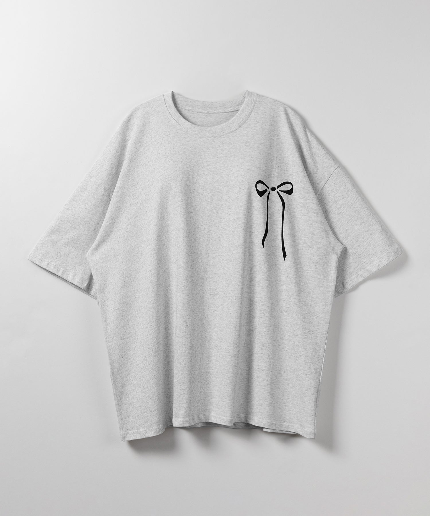 【 3color 】半袖リボンプリントバレエコアビッグTシャツ / short sleeve ribbon print ballet core big Tee