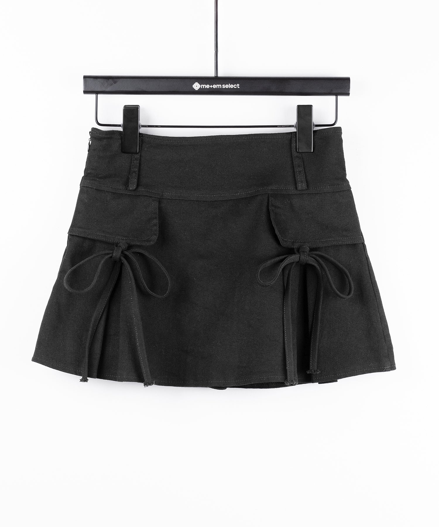 【 2color / 3size 】ヴィンテージライクリボンデニムミニスカパン / vintage like ribbon denim mini skirt pants