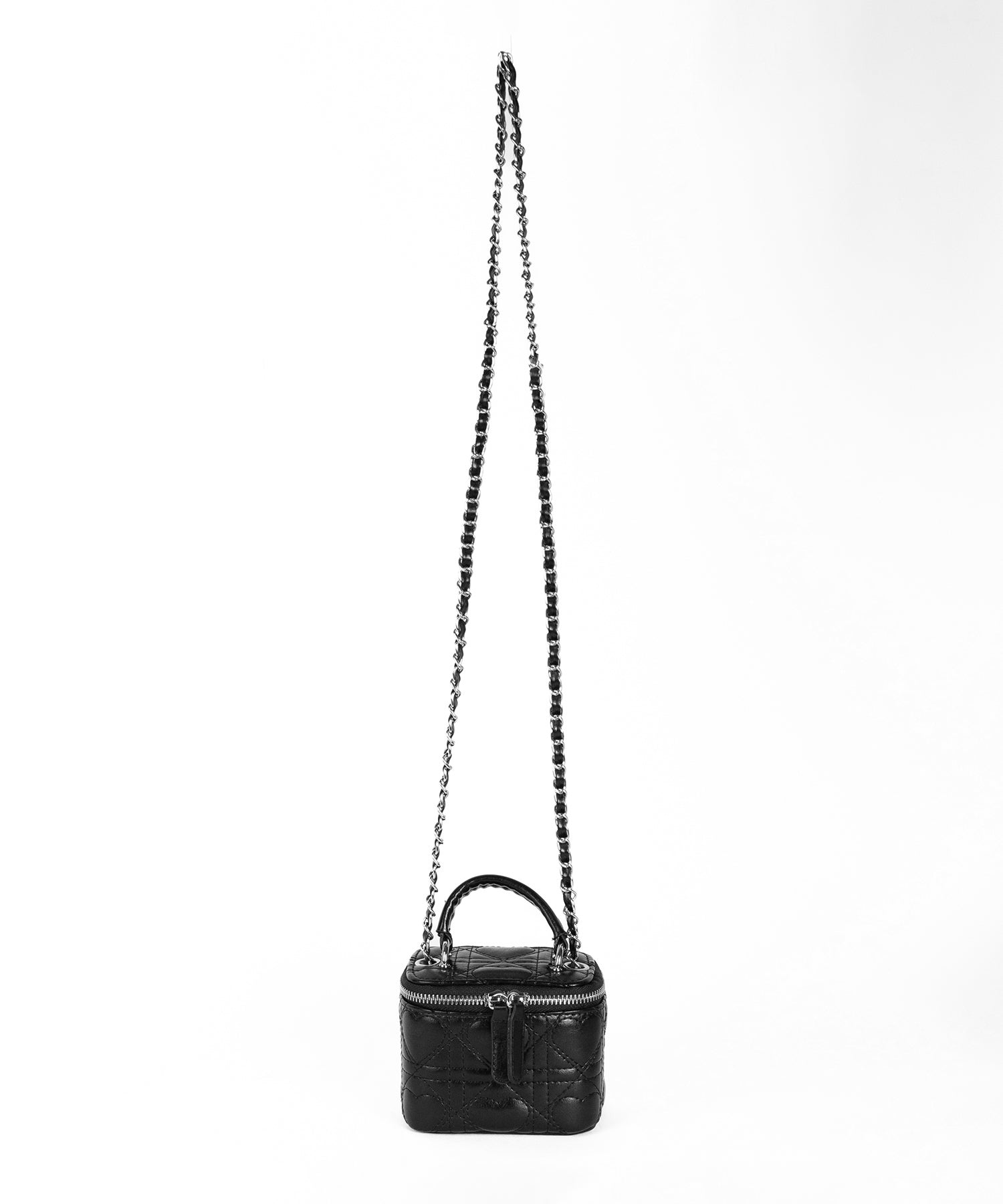 ハートキルティングミニバニティバッグ / heart quilted mini vanity bag