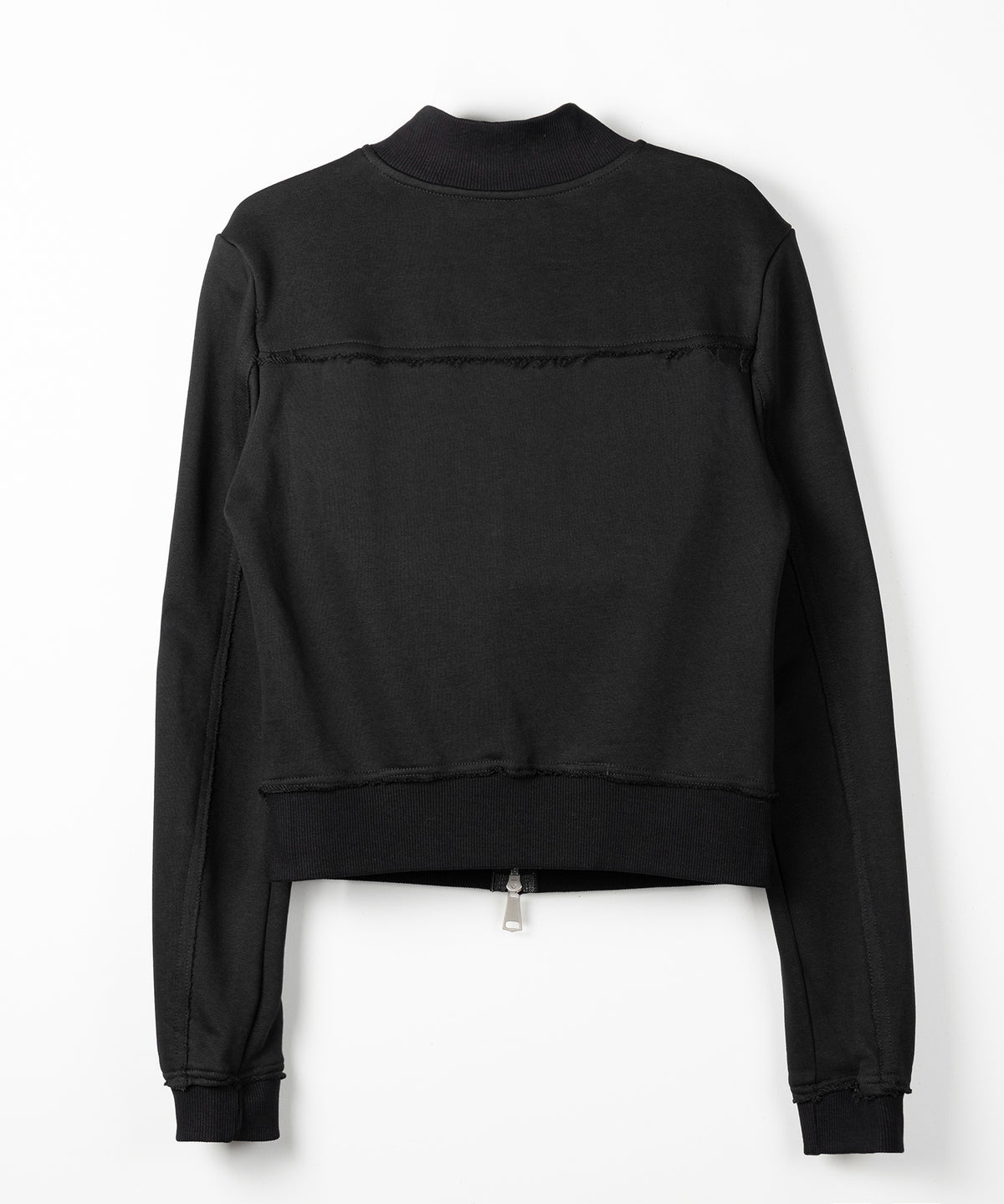 ダブルジップアウトポケット裏毛スリムジャケット / Double-zip outer pocket sweat slim jacket