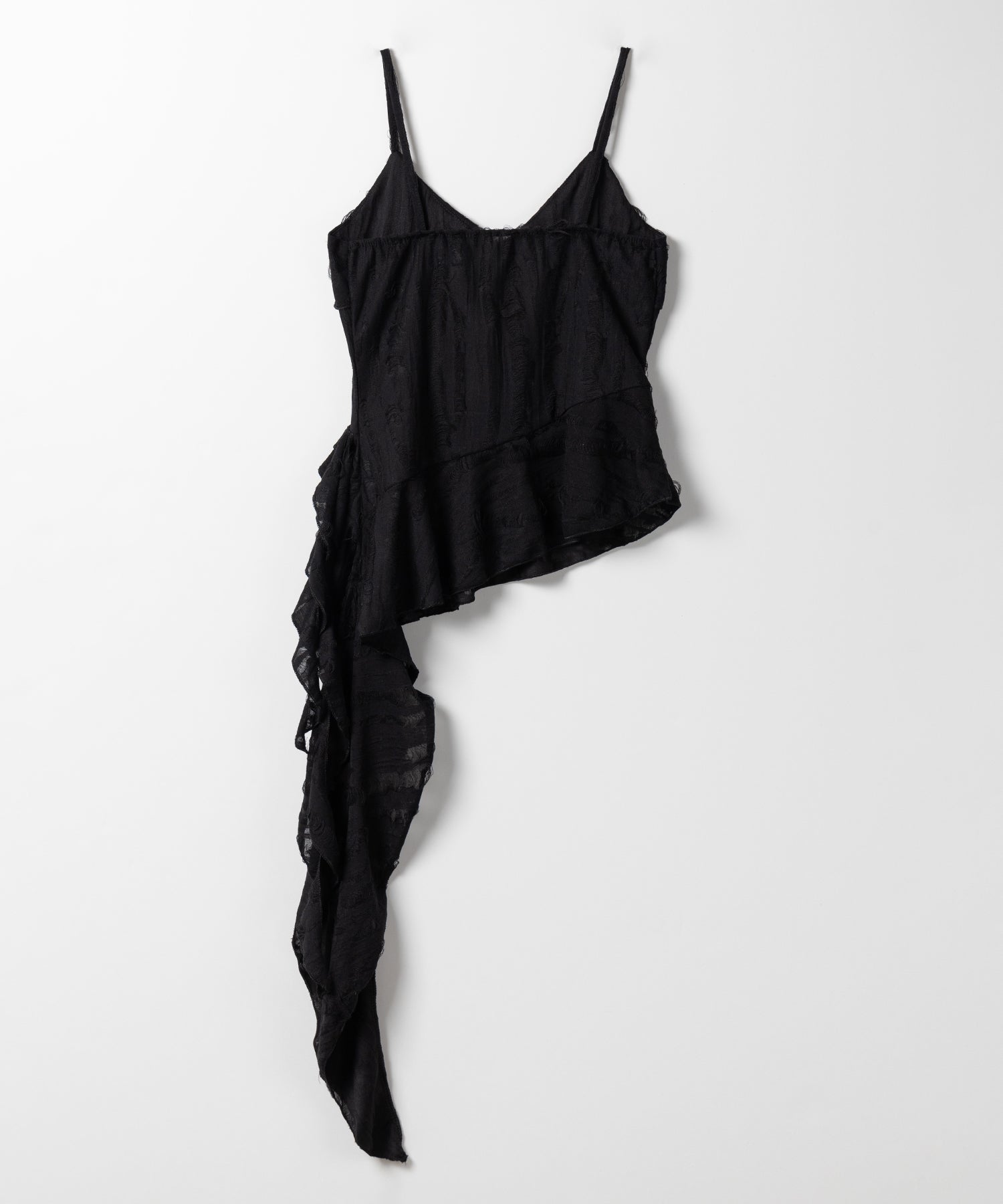 アシンメトリーダメージフリルキャミソール / asymmetry damage frill camisole