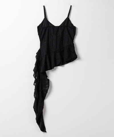 アシンメトリーダメージフリルキャミソール / asymmetry damage frill camisole