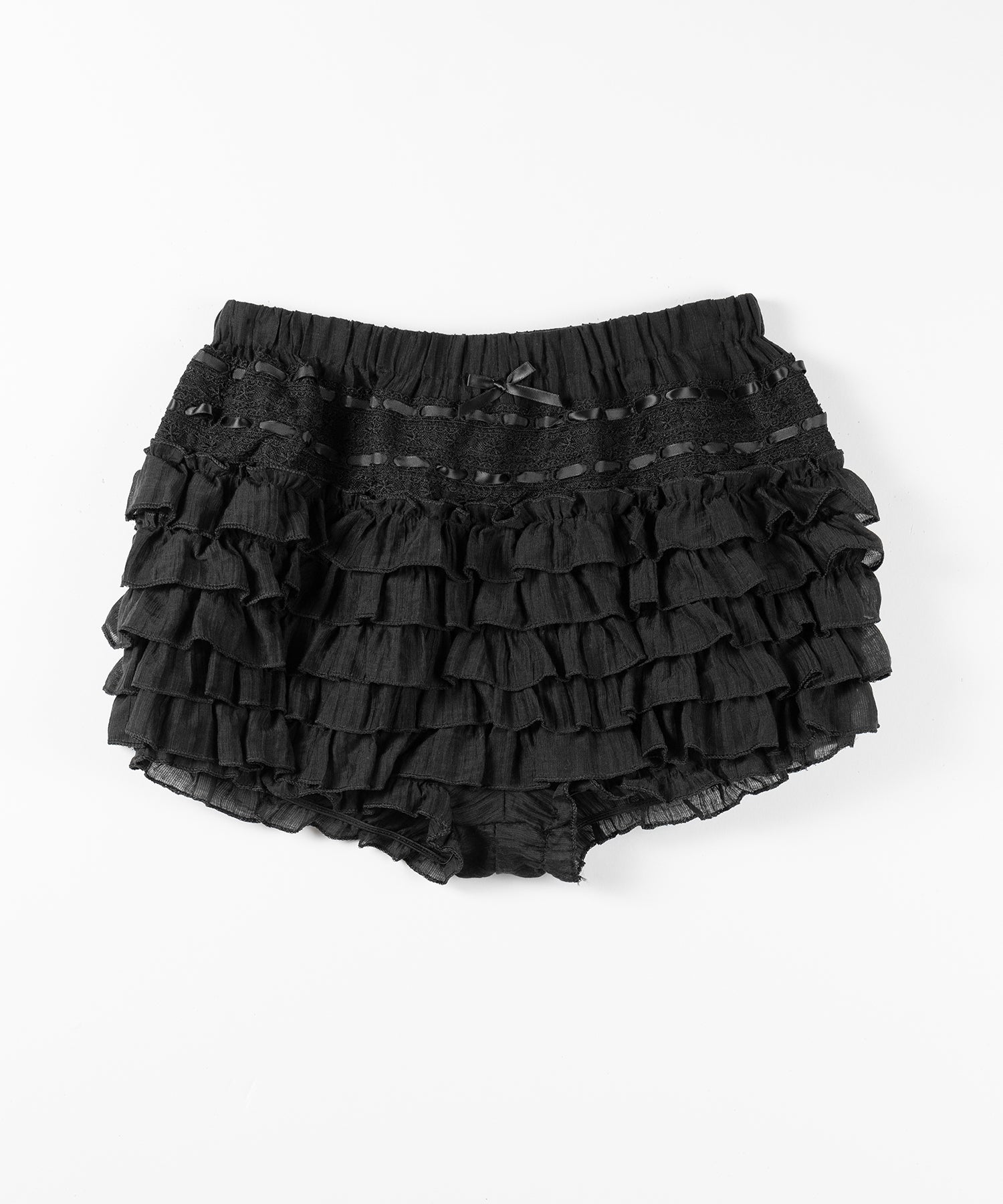 シアーフリルレースショートパンツ / Sheer frill lace shorts