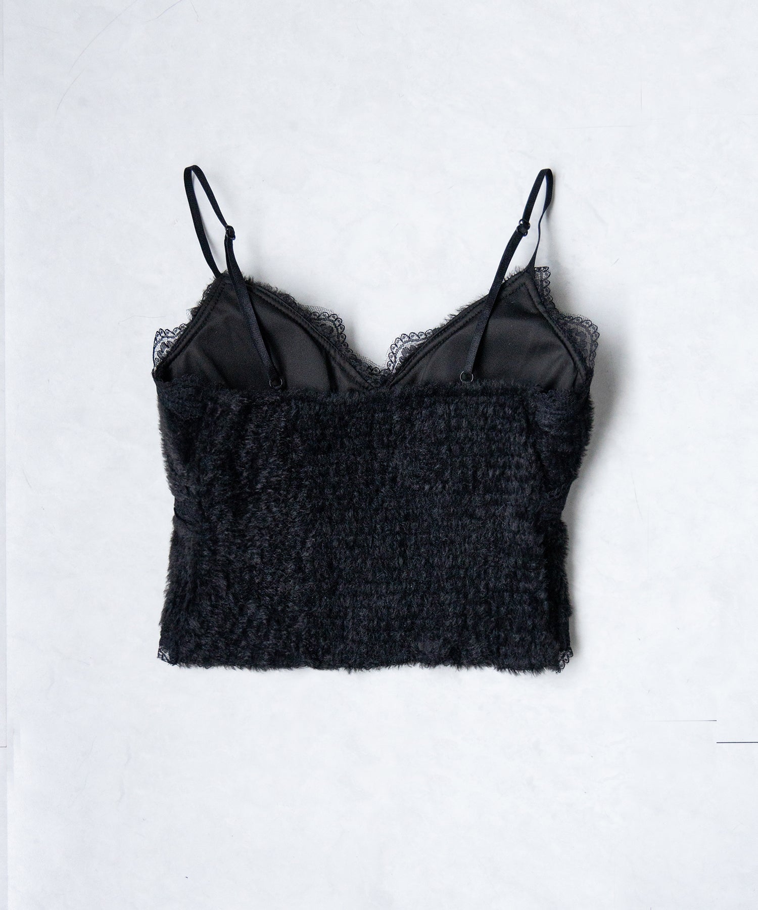 【 カップ付き 】シャギーファーショートビスチェキャミソール / shaggy fur short bustier camisole