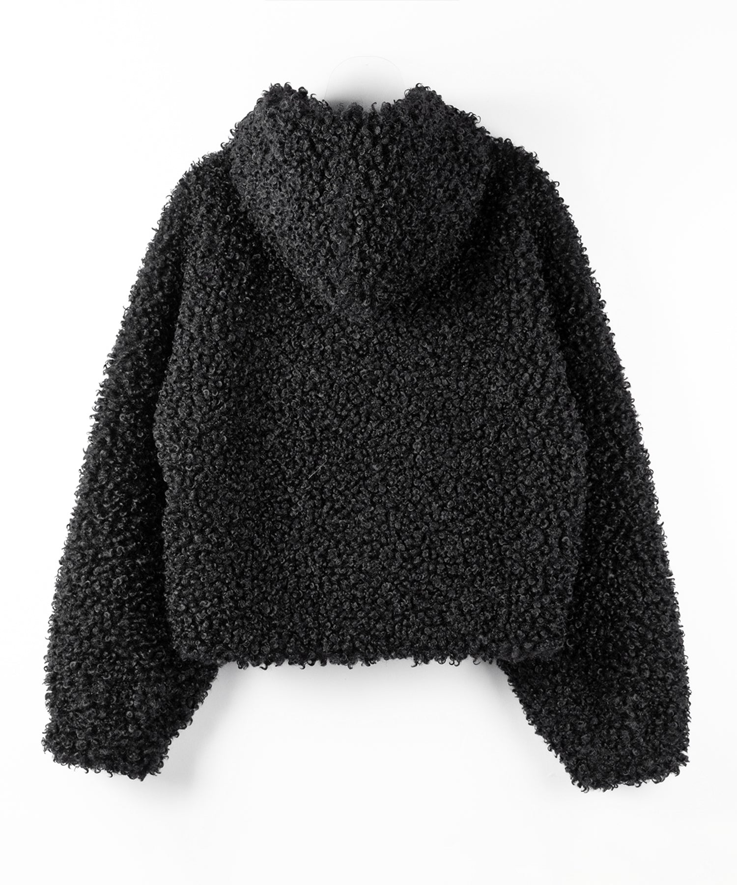 テディボアジップアップフーディクロップドコート / teddy boa zipup hoodie cropped cat