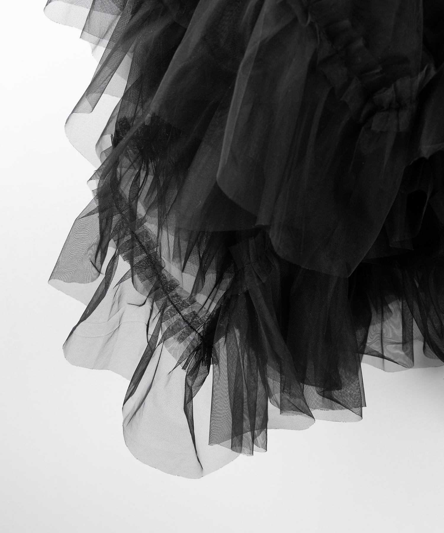 レイヤードボリュームフリルチュールスカート / layered volume frill tulle skirt