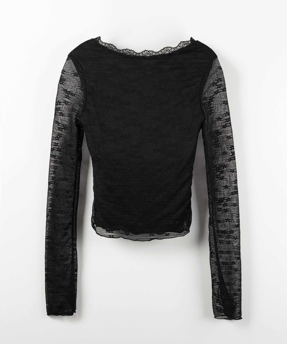 フロントリボンVネックレイヤードレーストップス / front ribbon v-neck layered lace tops