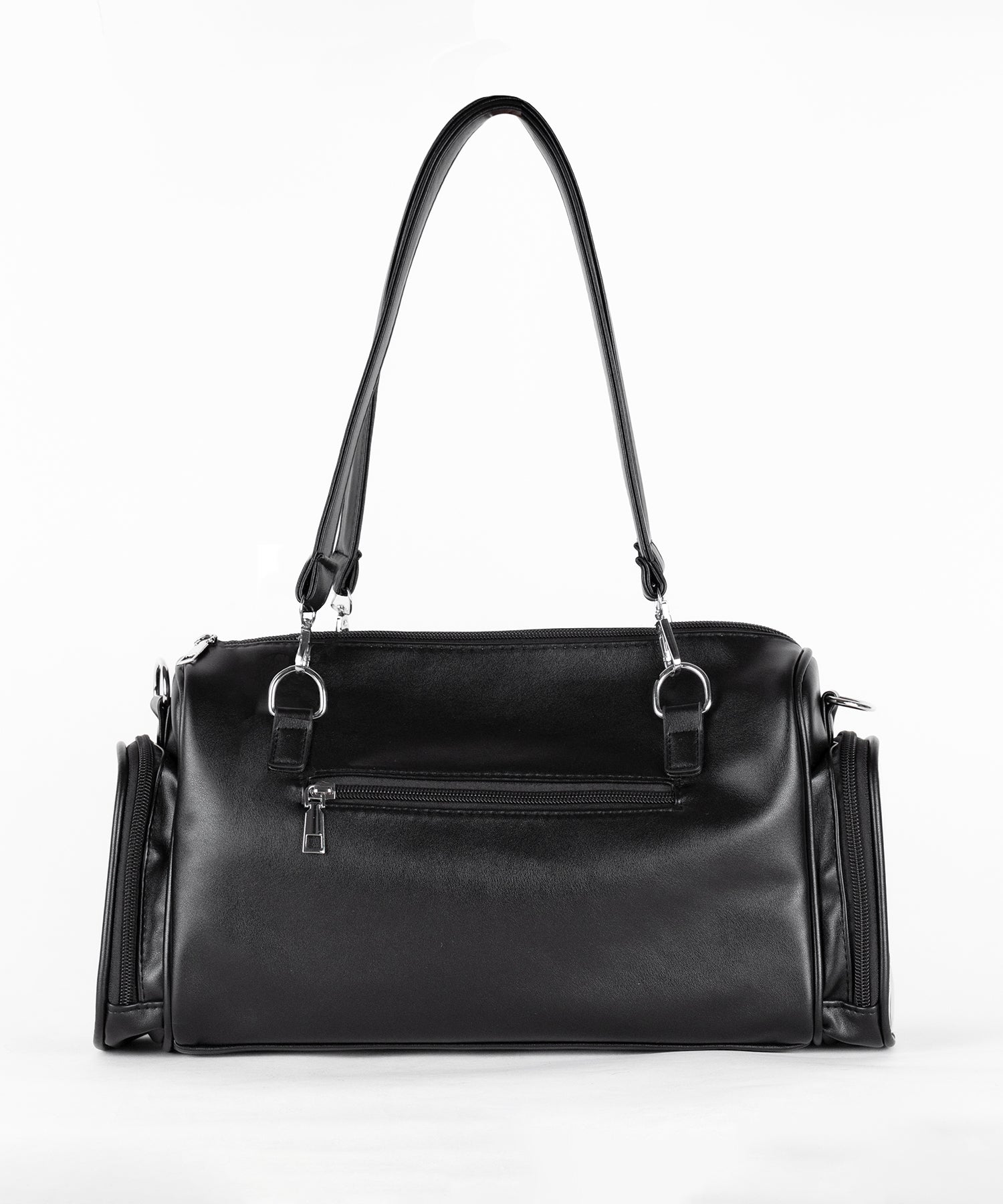 クリアポケット付きレタリング刺繍ショルダーバッグ / clear pocket lettering embroidery shoulder bag