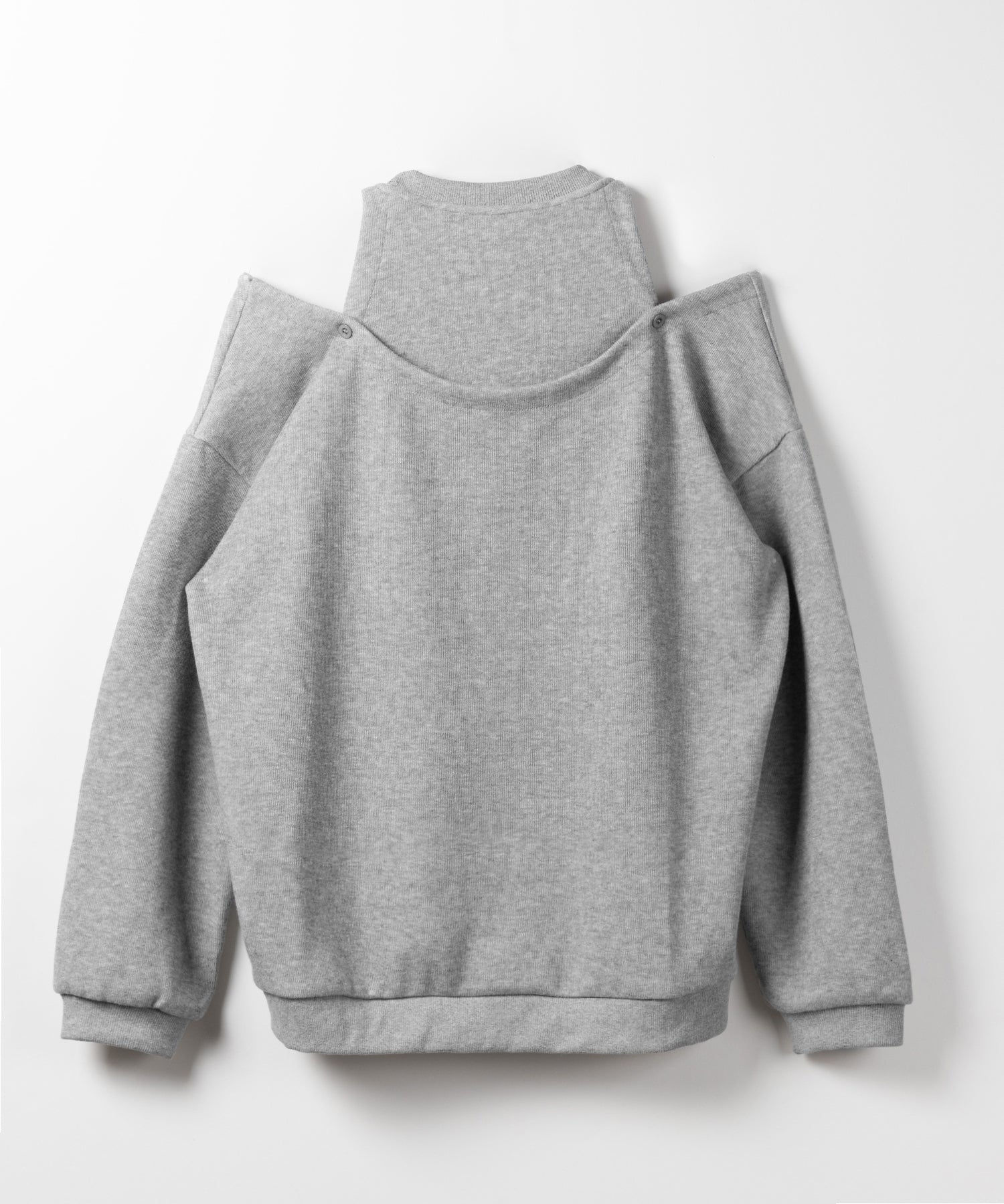 オープンショルダーカットアウトオーバースウェット / open shoulder cutout over sweat