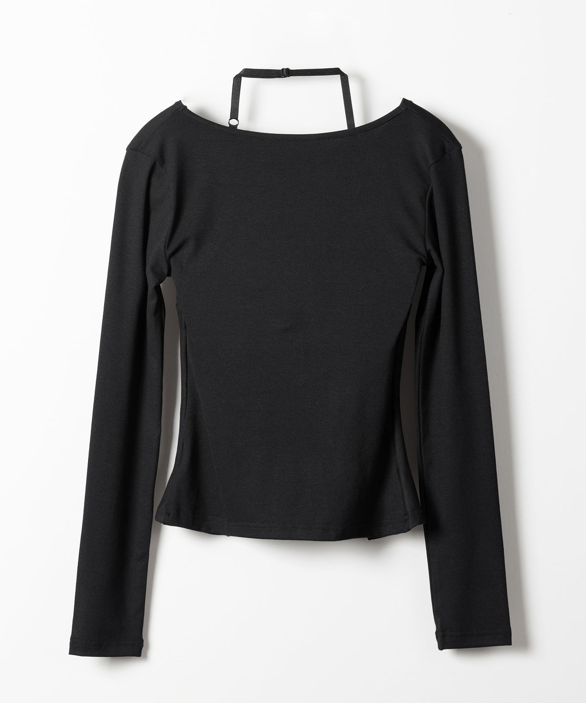 レースレイヤードクロスデザイン長袖Tシャツ /Lace-layered cross design long-sleeved T-shirt