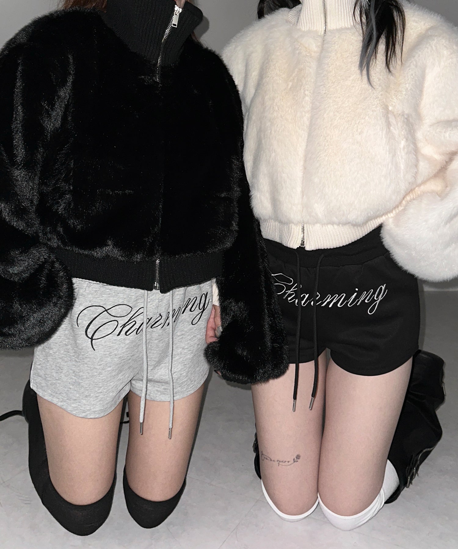 スタンドネックリブフェイクファーショートブルゾン / standneck lib fakefur short blouson