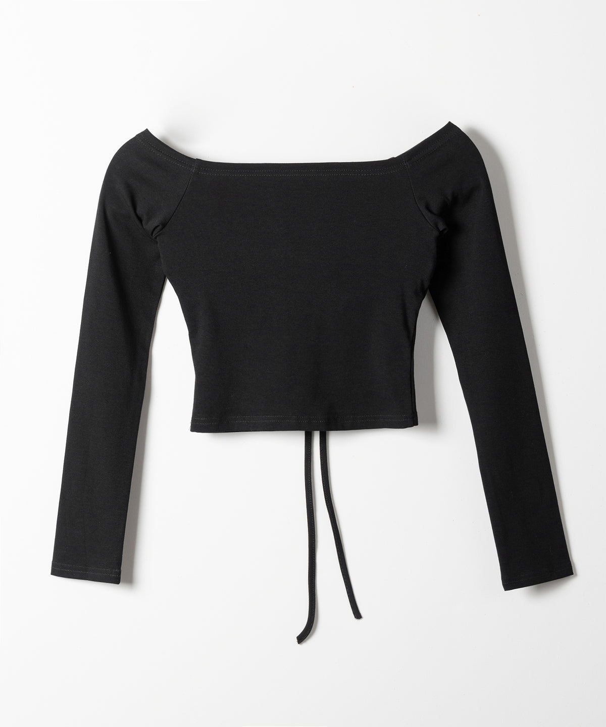 【 クロスネックにできる2WAY 】フロントレースアップオフショルショートトップス / 2WAY front laceup offShoulder short tops