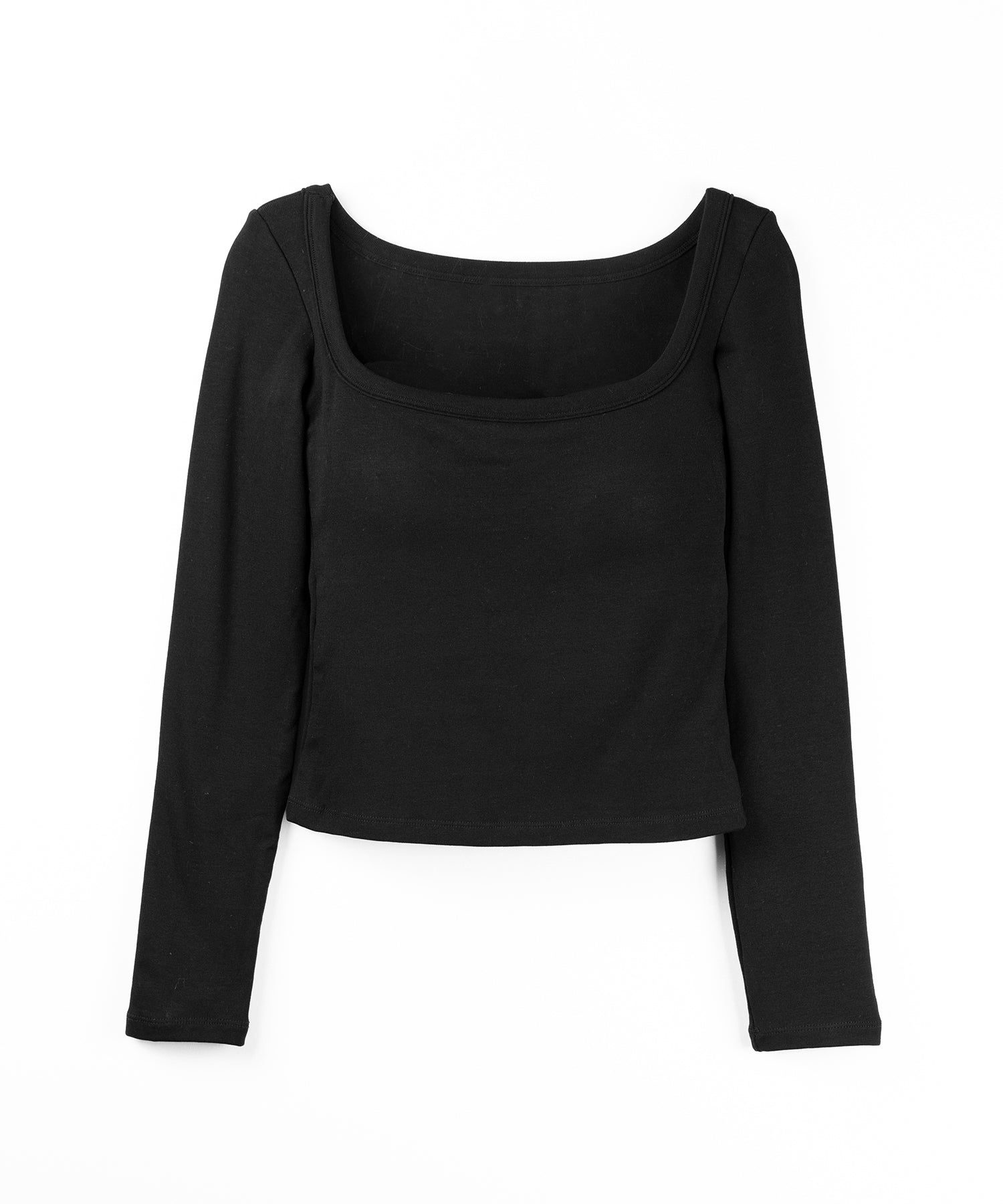 【 オフショル可能な2WAY / カップ付き 】裏起毛スクエアネックぴちカットソートップス / urakimo square neck pichi cutsew tops