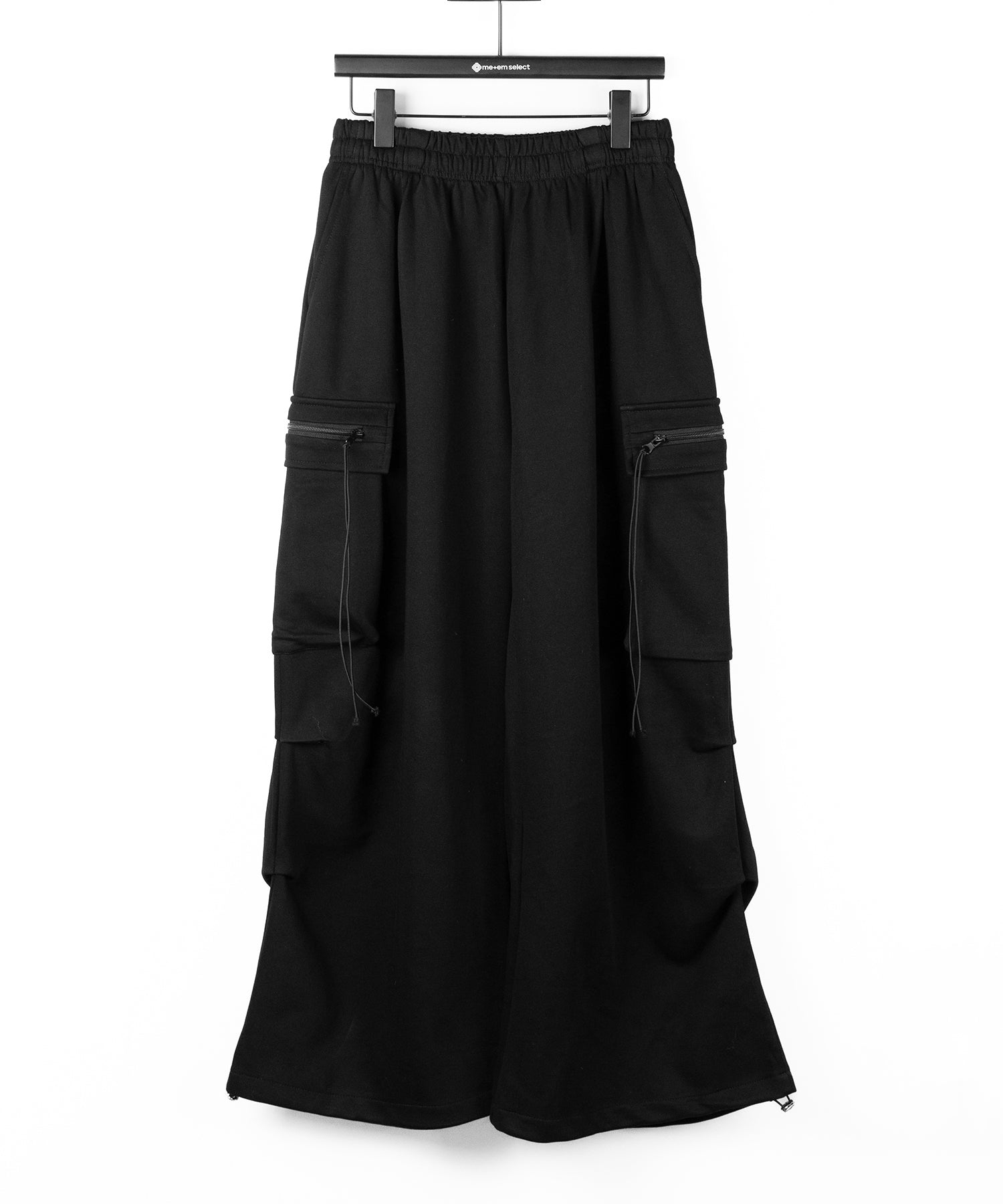 【 裾絞り可能2WAY 】ドローコードタックワイドカーゴスウェットパンツ / drawcord tuck wide cargo sweatpants
