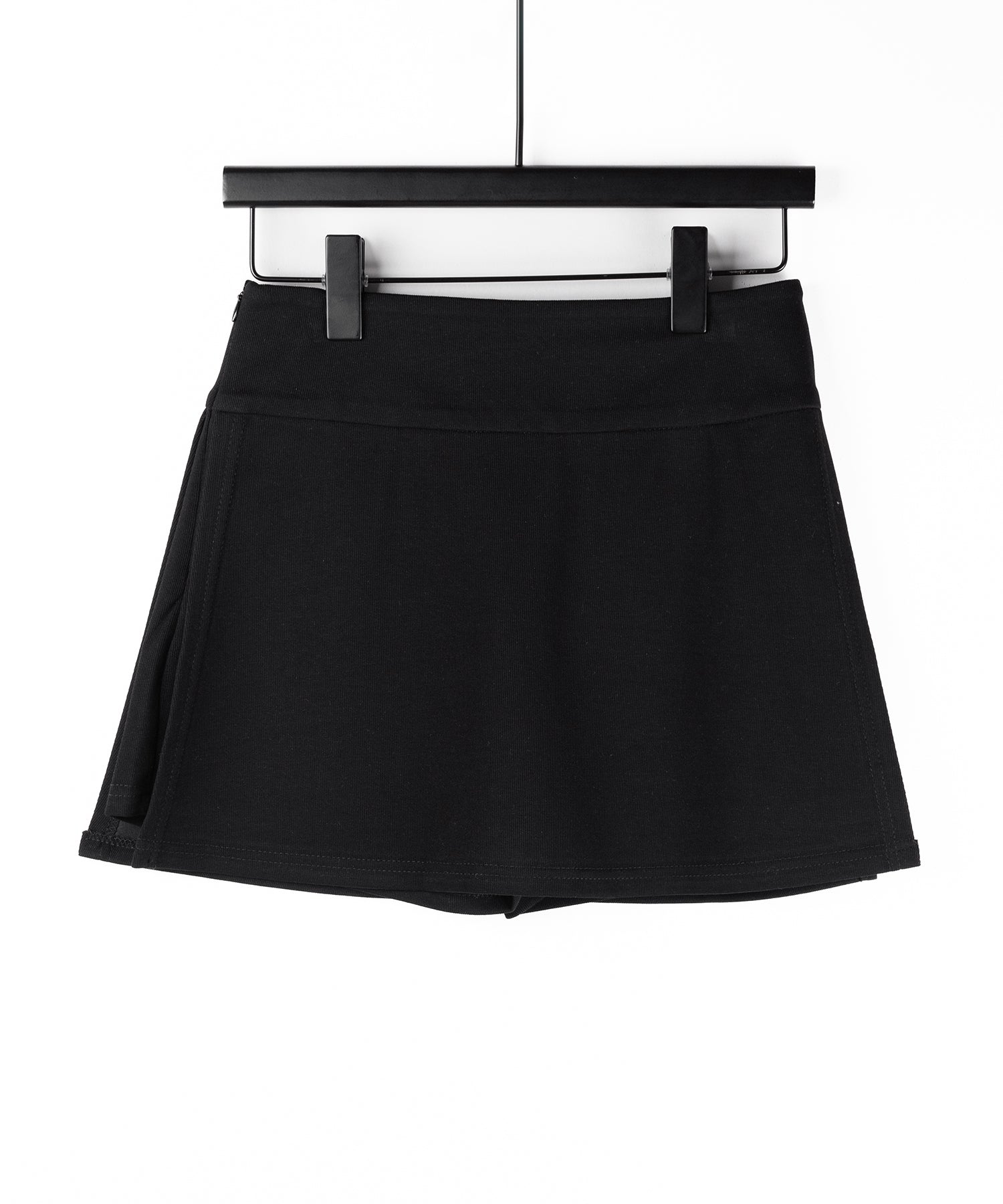 【 2color / 3size 】サイドスリットレイヤードスウェットミニスカパン / side slit layered sweat mini skirt pants