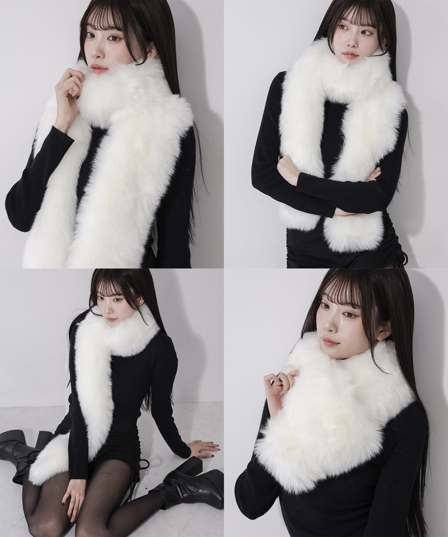 フェイクファーボリュームロングマフラー / fake fur volume long muffler