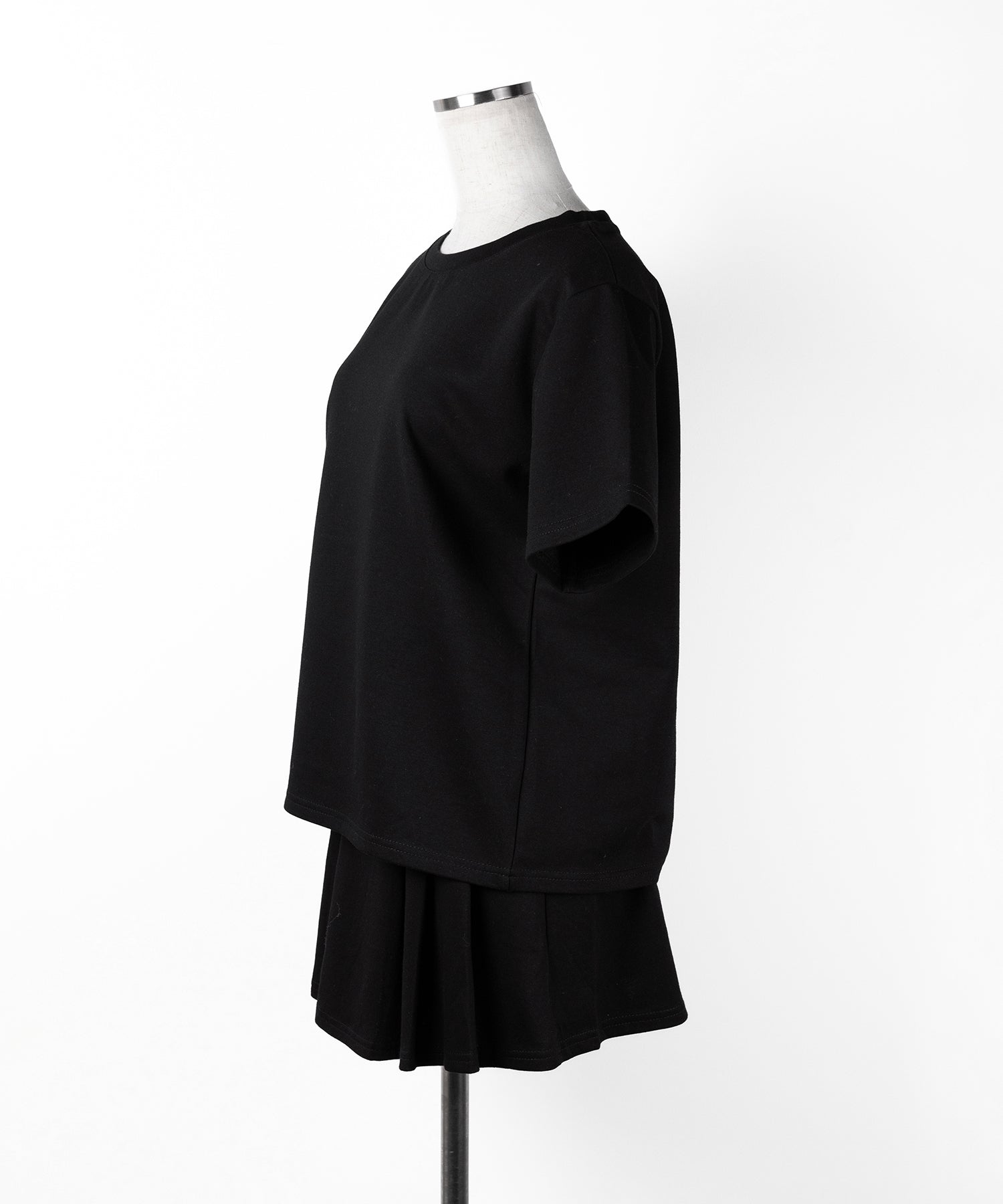 【 セットアップ 】オーバーサイズ半袖Tシャツ+プリーツミニスカート SET /( SETUP ) oversize shortsleeve Tee + pleated mini skirt SET