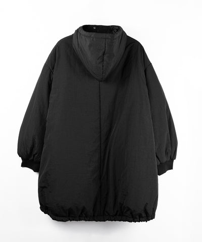 【 裾絞り可能2WAY 】フード付きパファーエコダウンモンスターコート / 2WAY Hooded puffer eco down monster coat